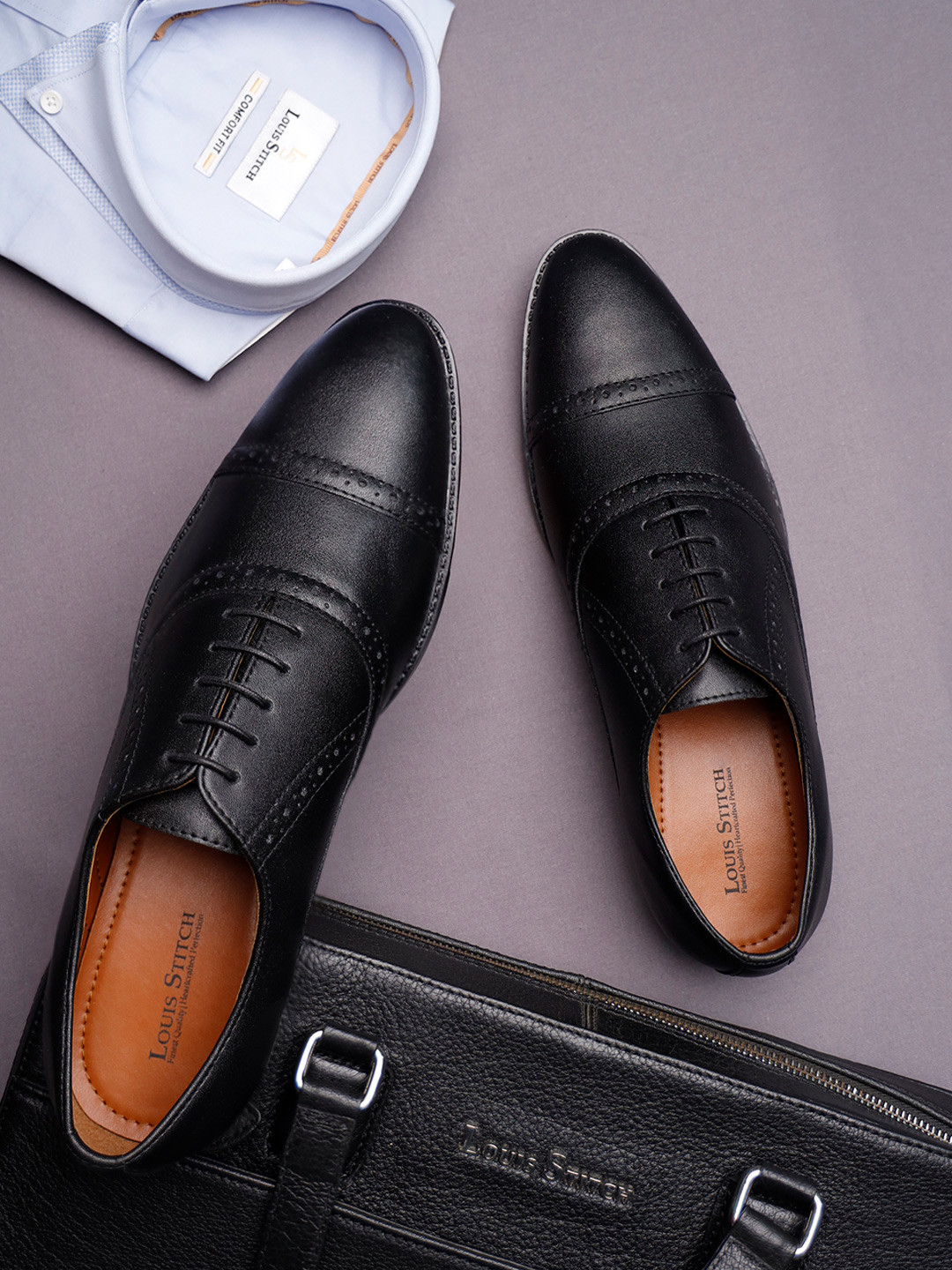 LOUIS STITCH Men Leatherette Oxford Formal Shoes