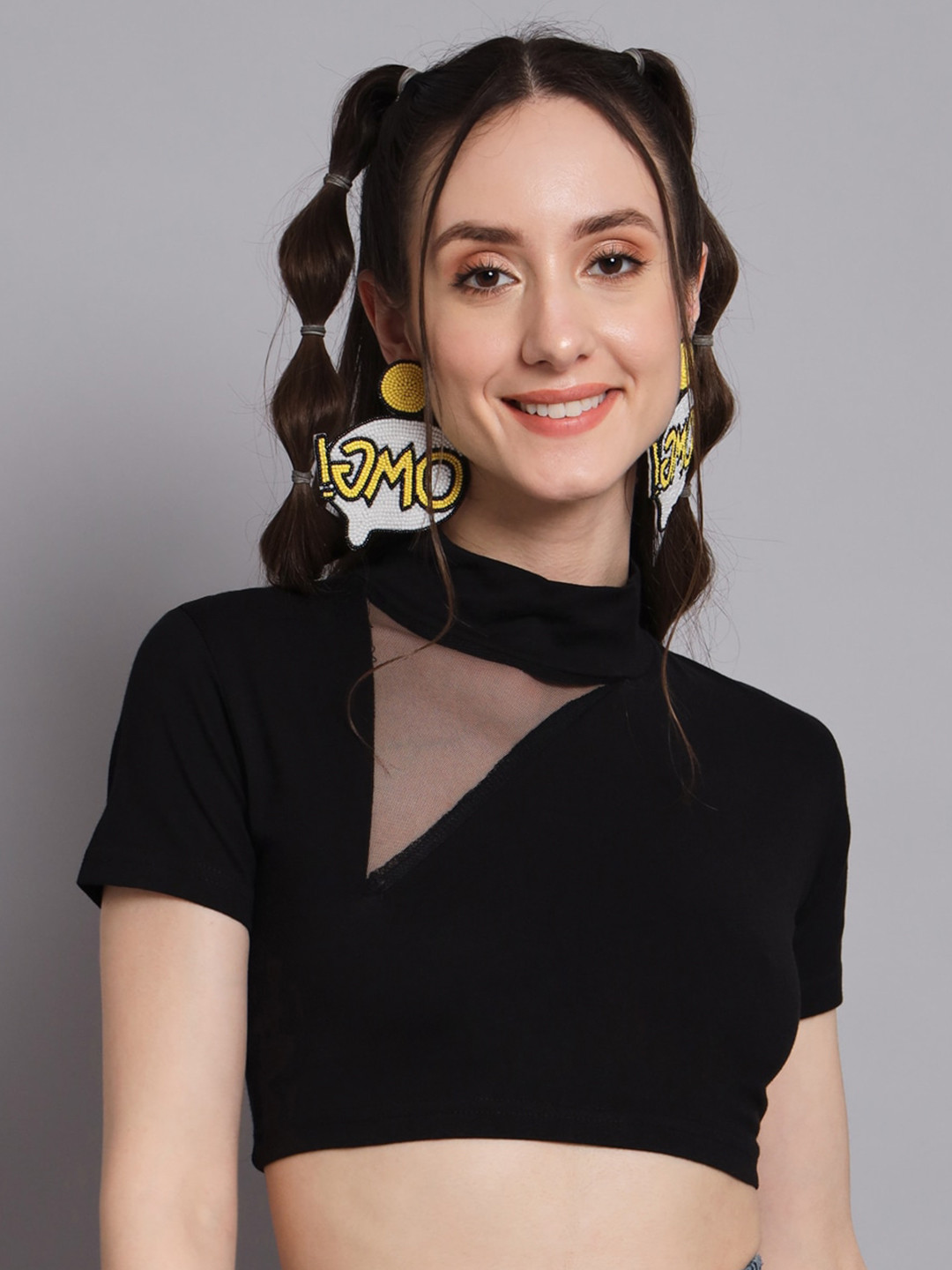 The Dry State Cut Out Pure Cotton Crop Fitted Top