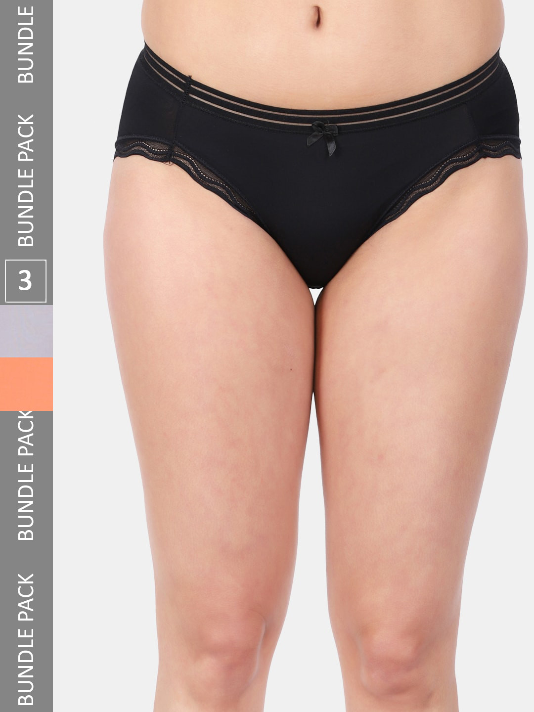 Amour Secret Women Pack Of 3 Mid Rise Anti-Bacterial Bikini Briefs