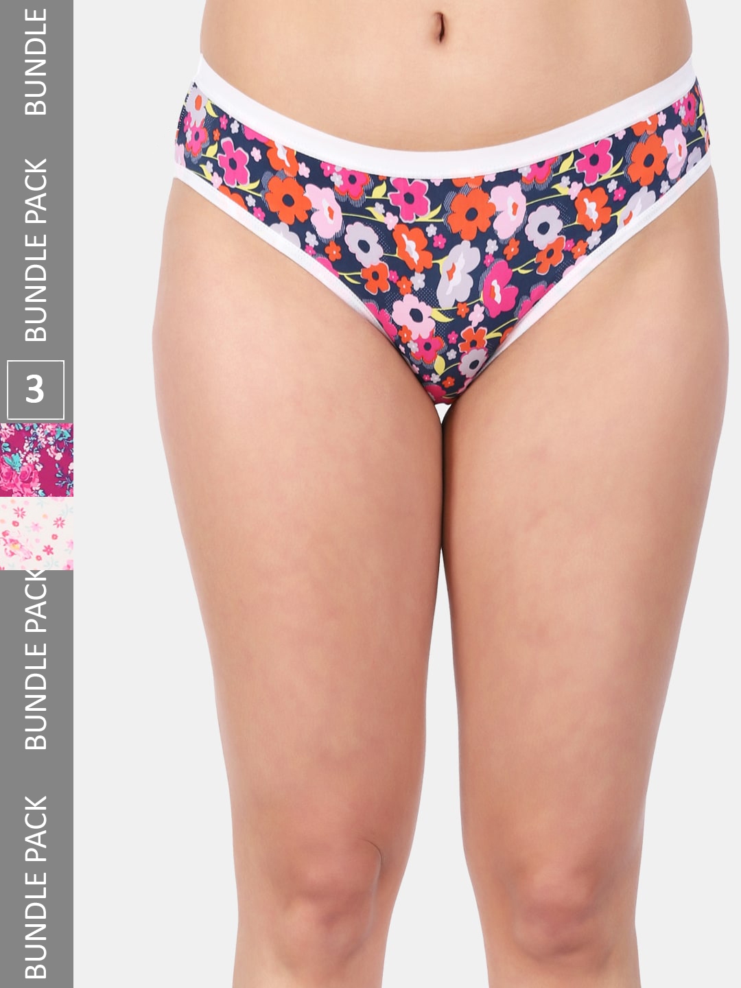Buy Amour Secret Women Pack Of 3 Printed Mid Rise Anti Bacterial Breathable  Bikini Briefs - Briefs for Women 22336848