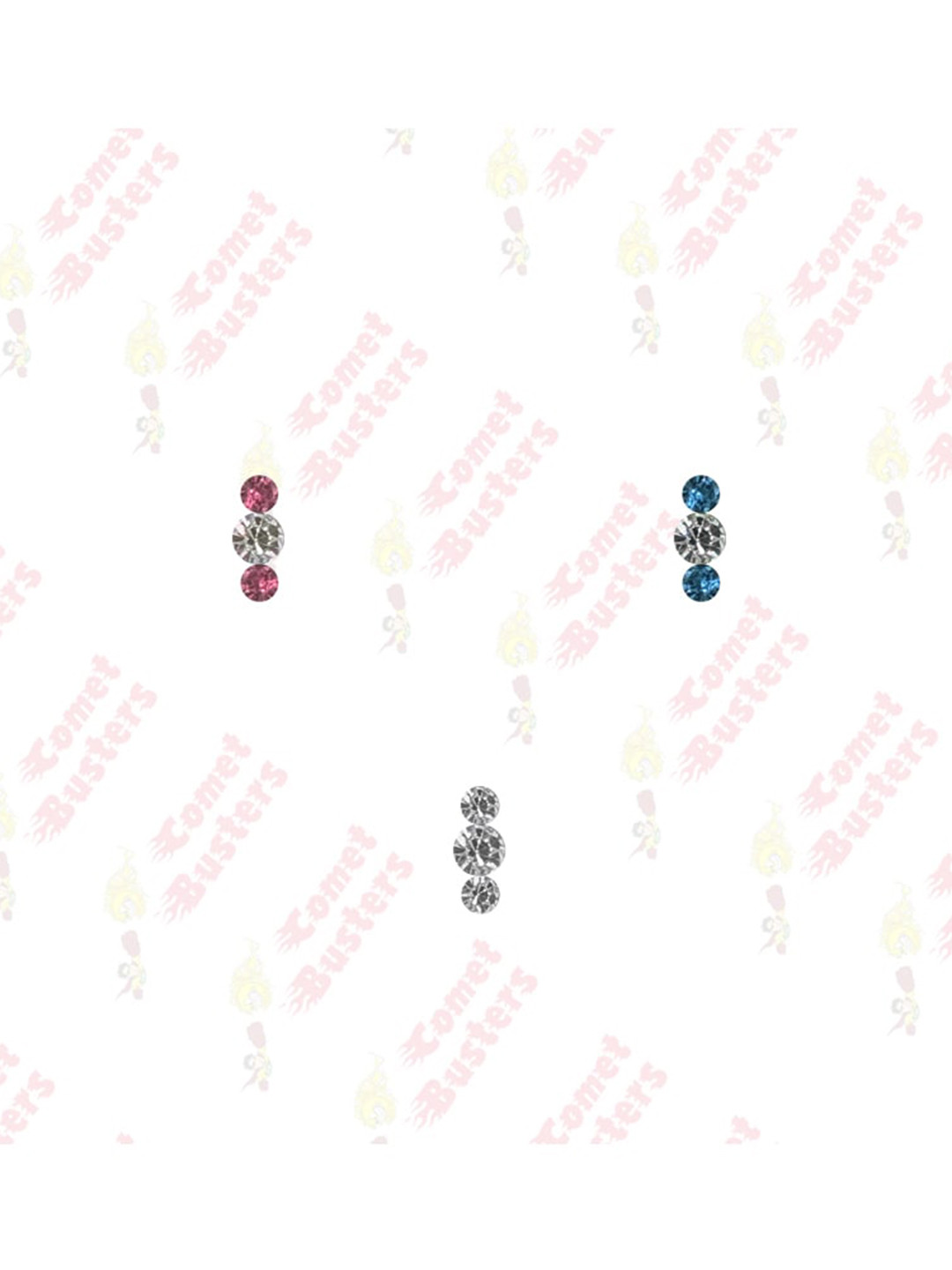 Comet Busters Self Adhesive Stone Studded Nose Studs