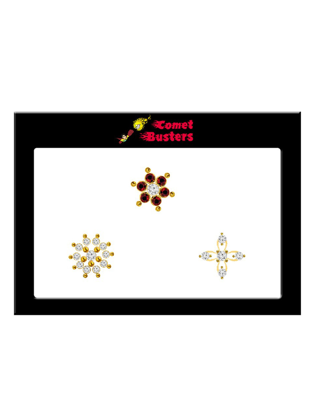 Comet Busters 3Pcs Beautiful Nose Studs Stick Ons Self Adhesive Fake Nose Studs