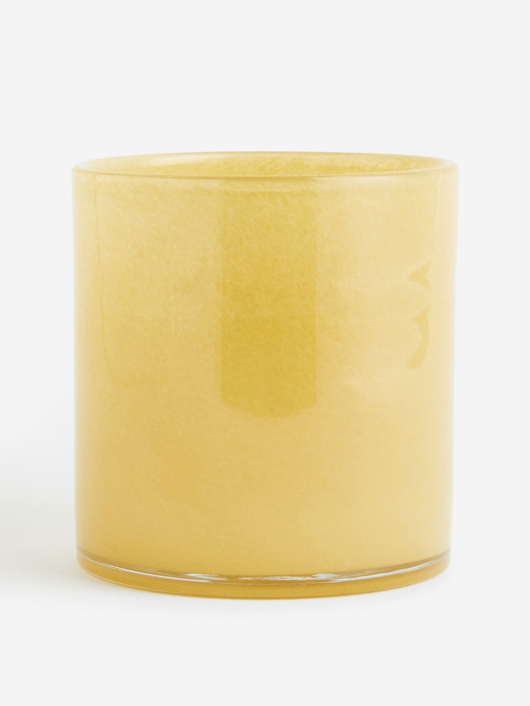 H&M Yellow Glass Candle Lantern