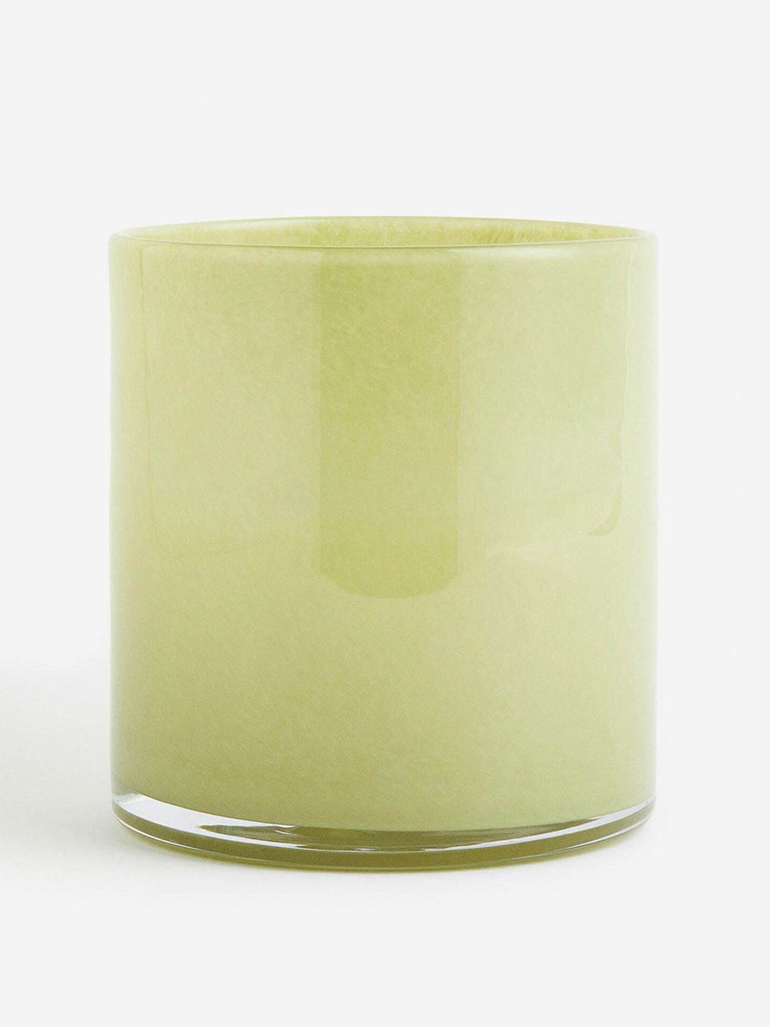 H&M Green Glass Candle Lantern