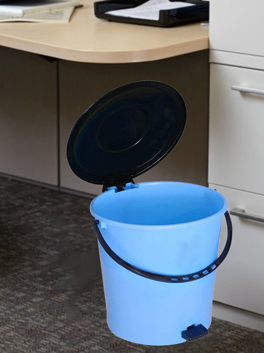 Kuber Industries 3 Pieces Pedal Dustbins With Handle - 5 L Each