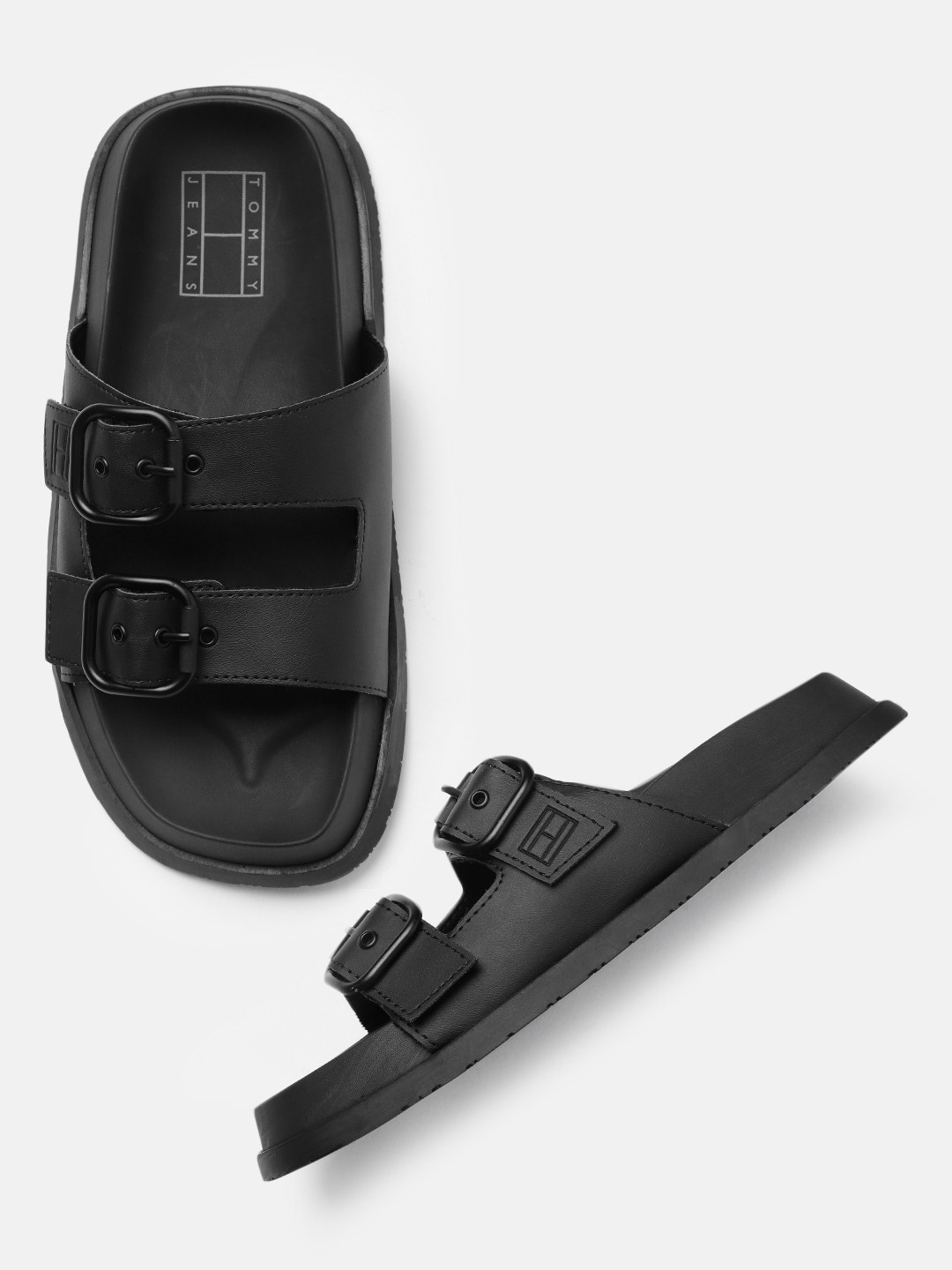 Tommy Hilfiger Women Solid PU Comfort Sandals