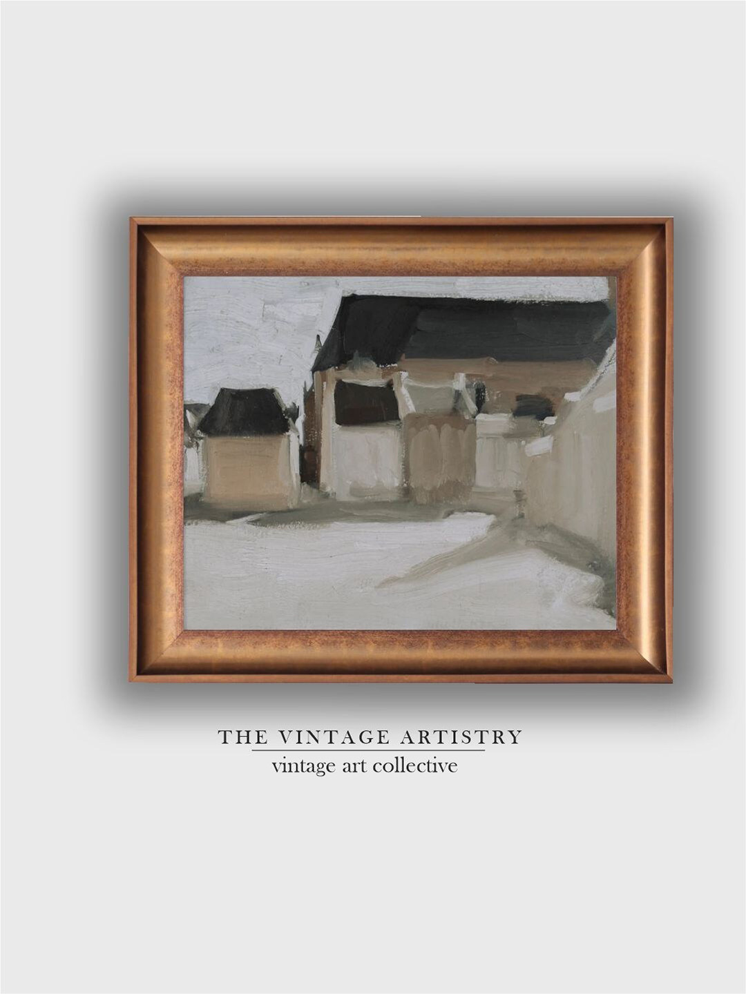 THE VINTAGE ARTISTRY Beige & Grey Neutral Wall Art