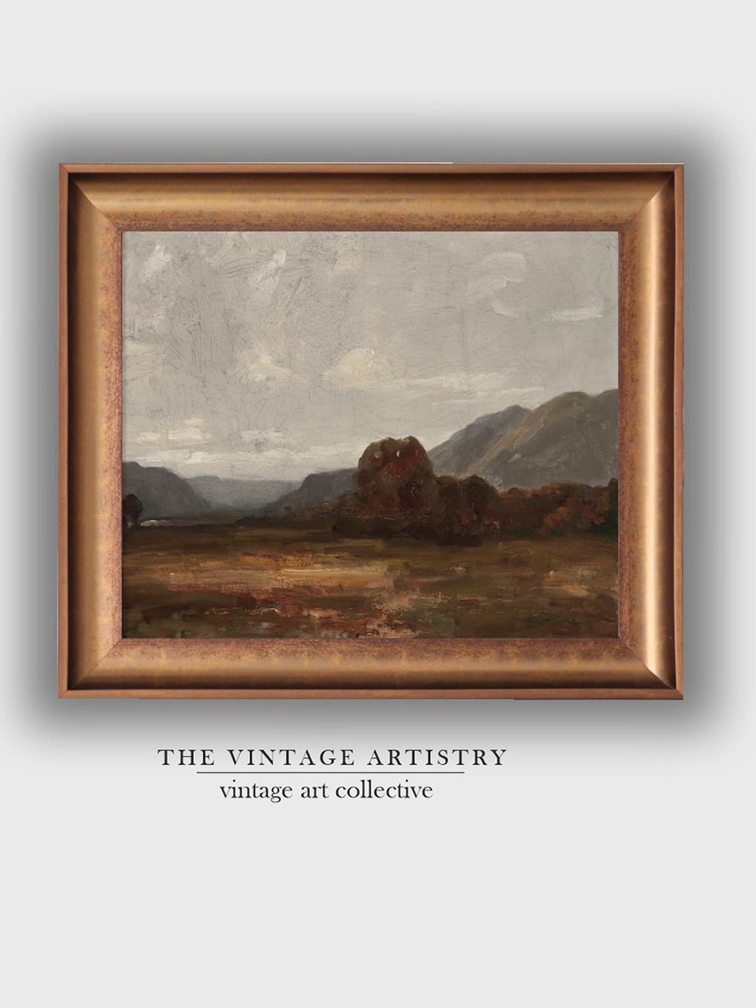 THE VINTAGE ARTISTRY Moody Fall Canvas Wall Rectangle Paintings Wall Art - 18 x 4In