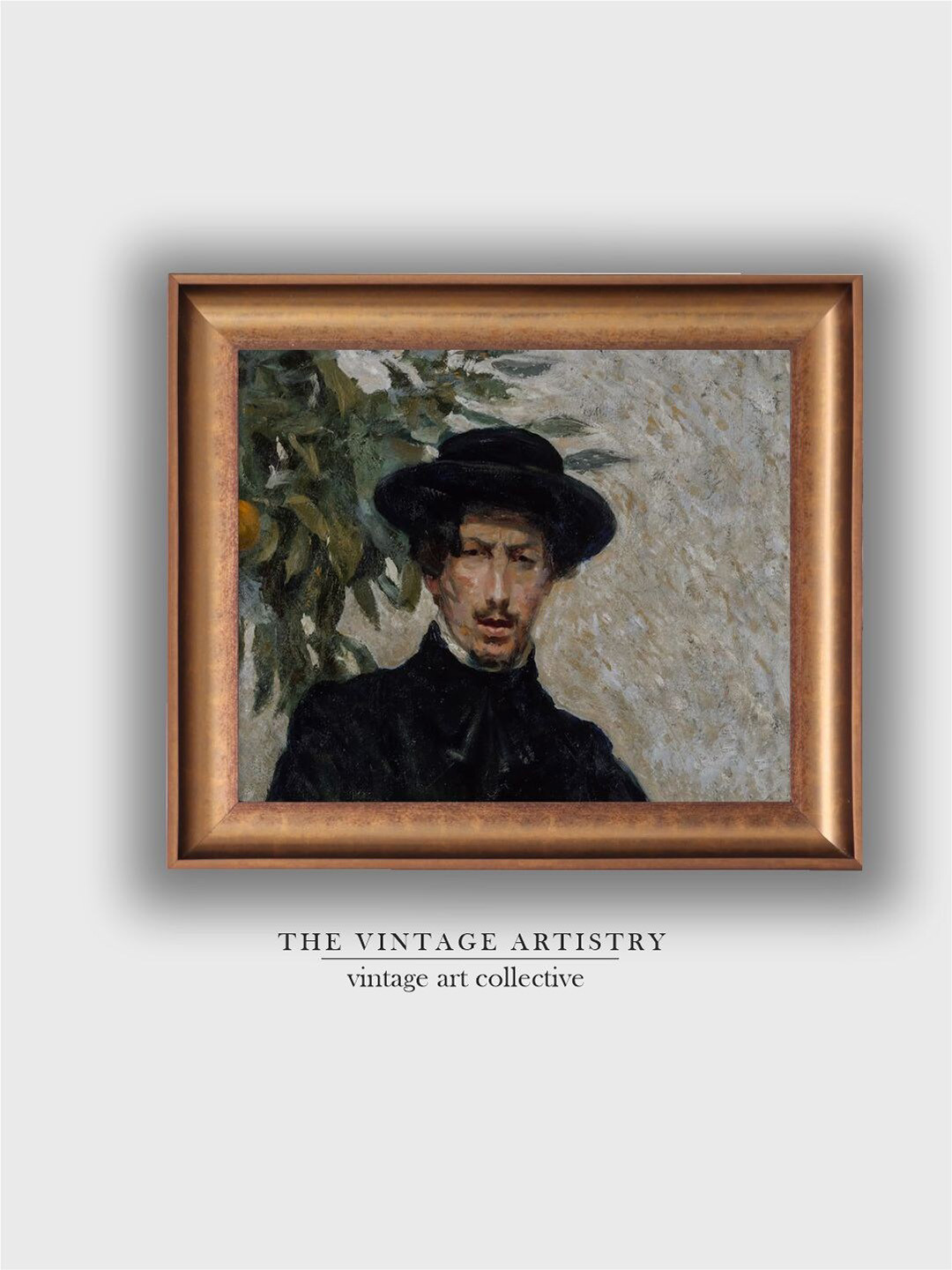 THE VINTAGE ARTISTRY Brown & Black Umberto Boccioni Printed Framed Wall Art