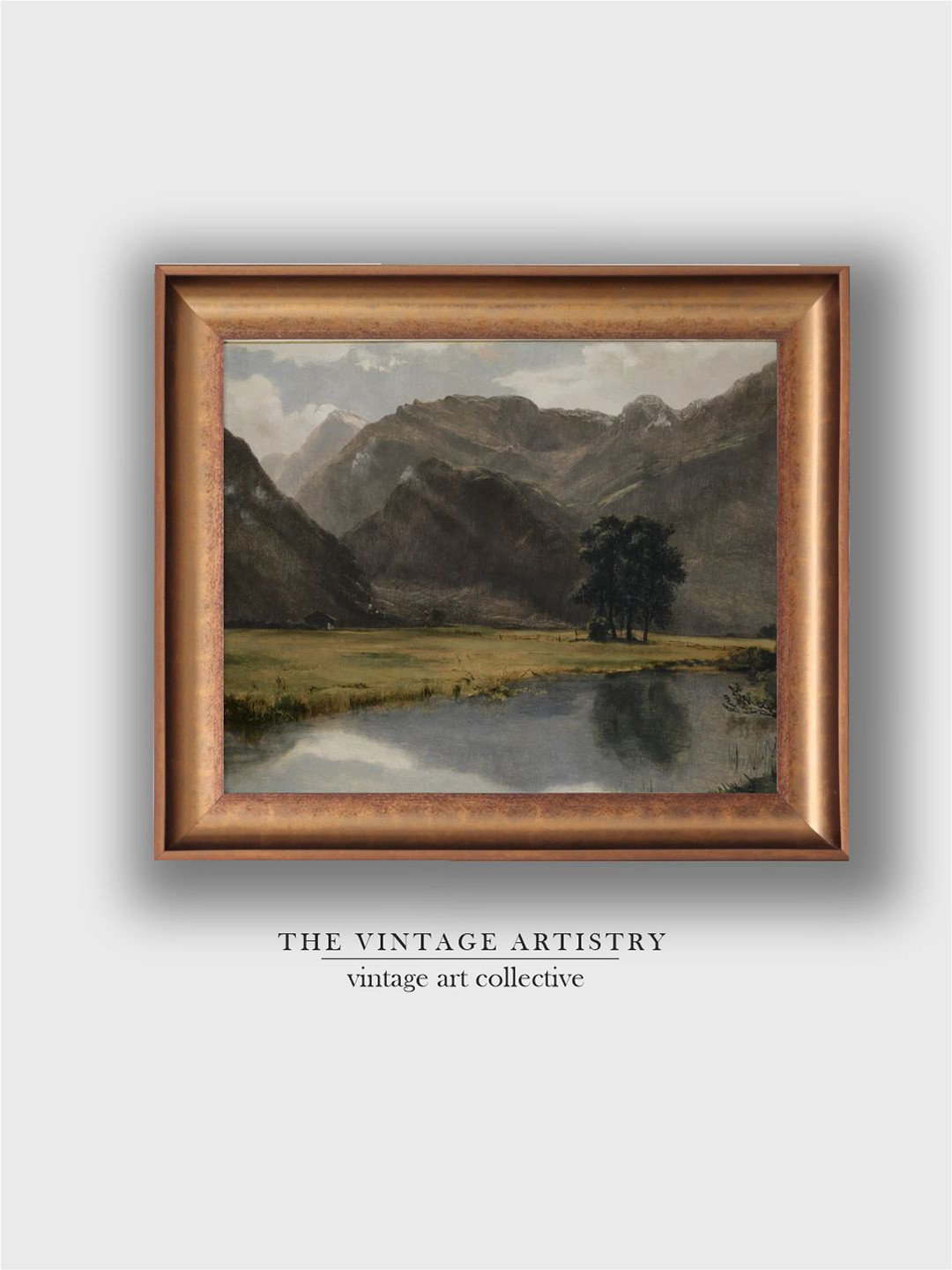 THE VINTAGE ARTISTRY Mountain Art Canvas Wall Rectangle Paintings Wall Art - 18 x 14In