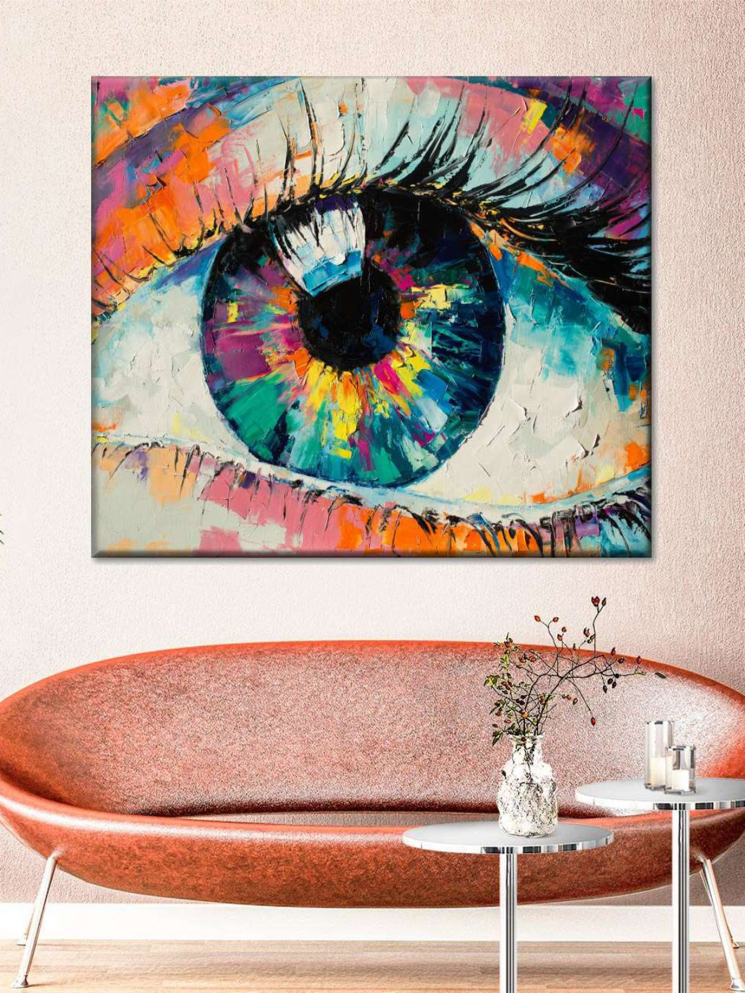POSTERS AND TRUSS Eye Abstract Canvas Wall Rectangle Paintings Wall Art -30 x 20In