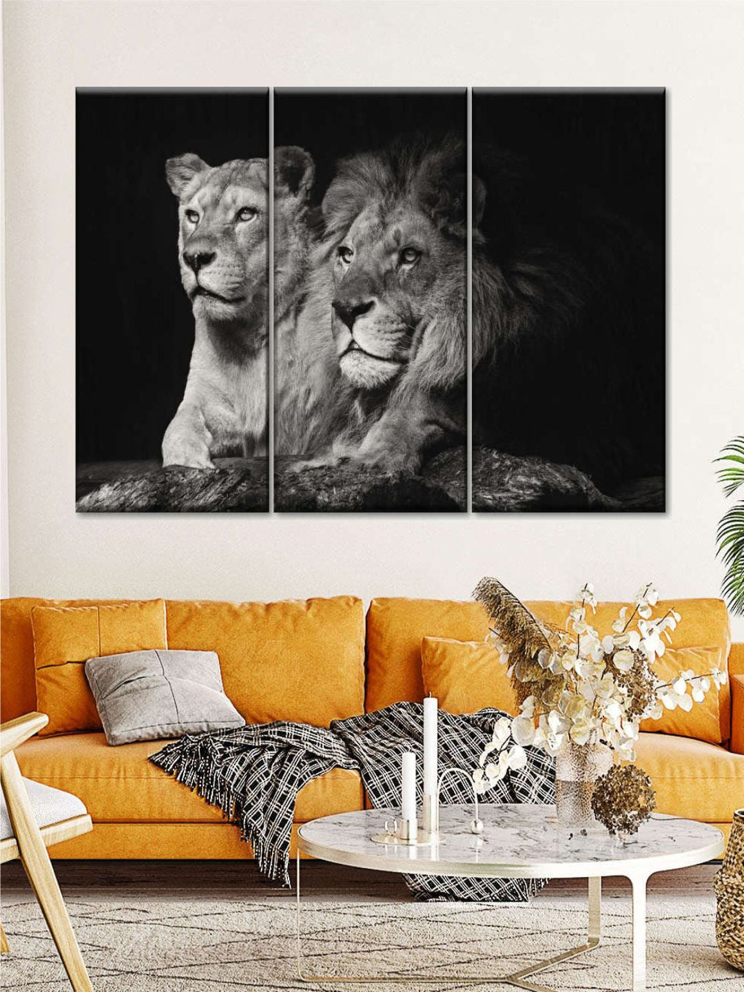 POSTERS AND TRUSS Canvas 3 Piece Wall Rectangle Paintings Wall Art -20 x 30 In