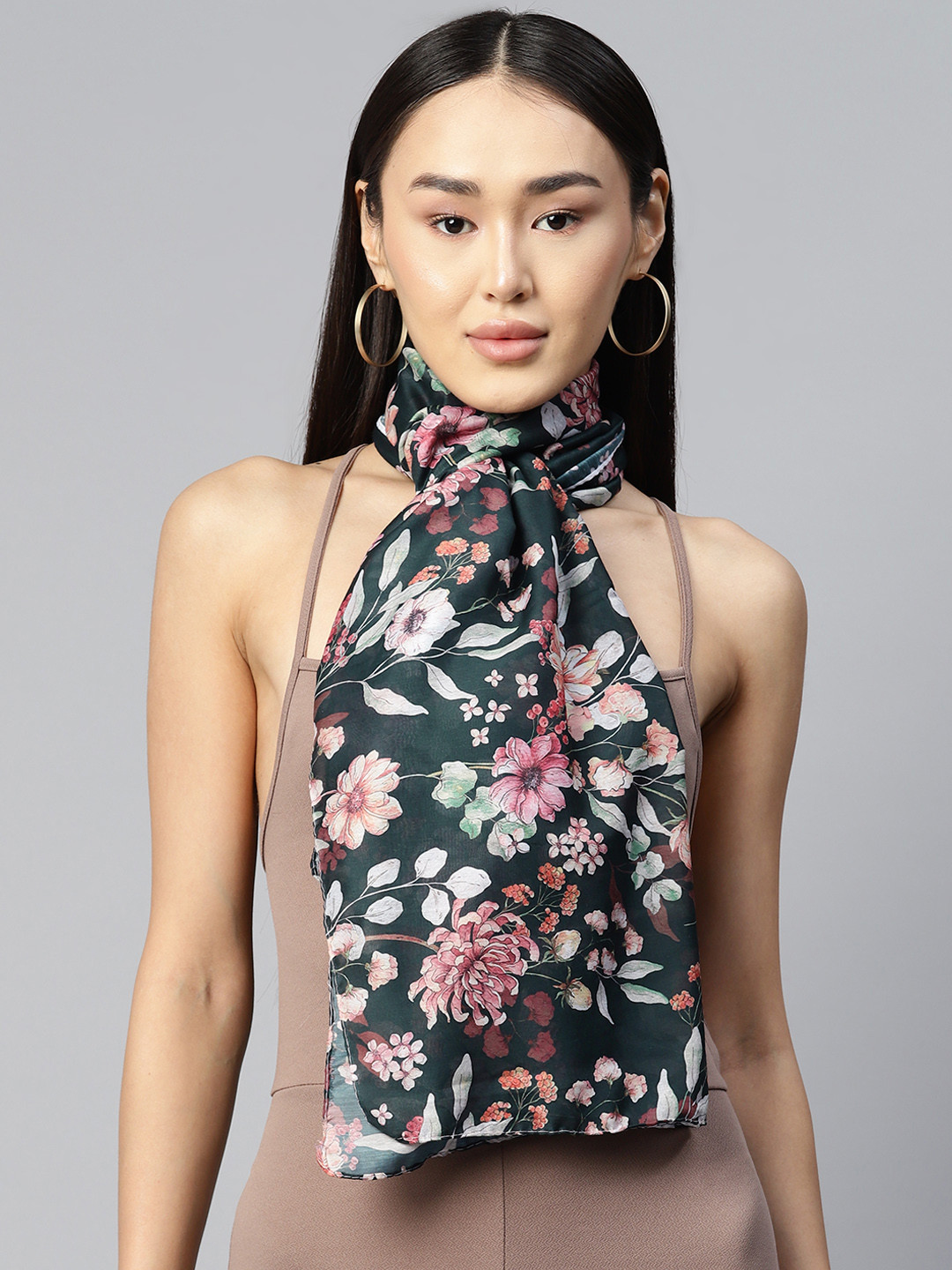 WEAVERS VILLA Floral Printed Cotton Stole