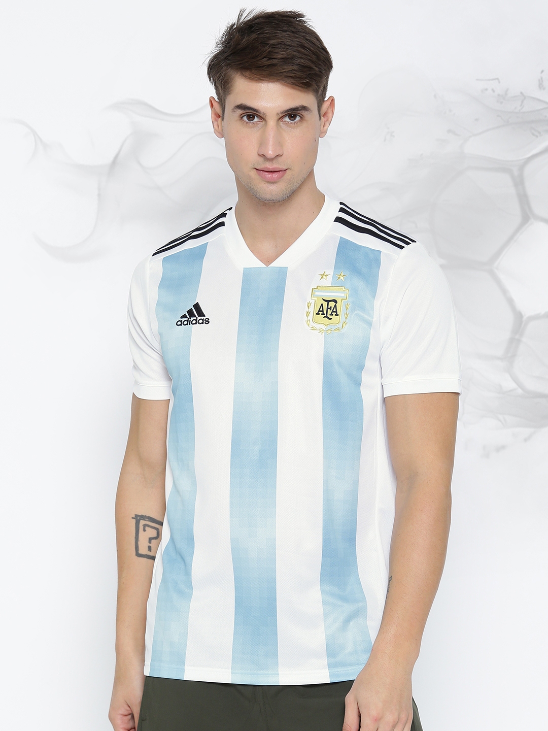 Adidas Argentina 2022-23 Mens Home Stadium Jersey— Ballon D'Or Trophy ...