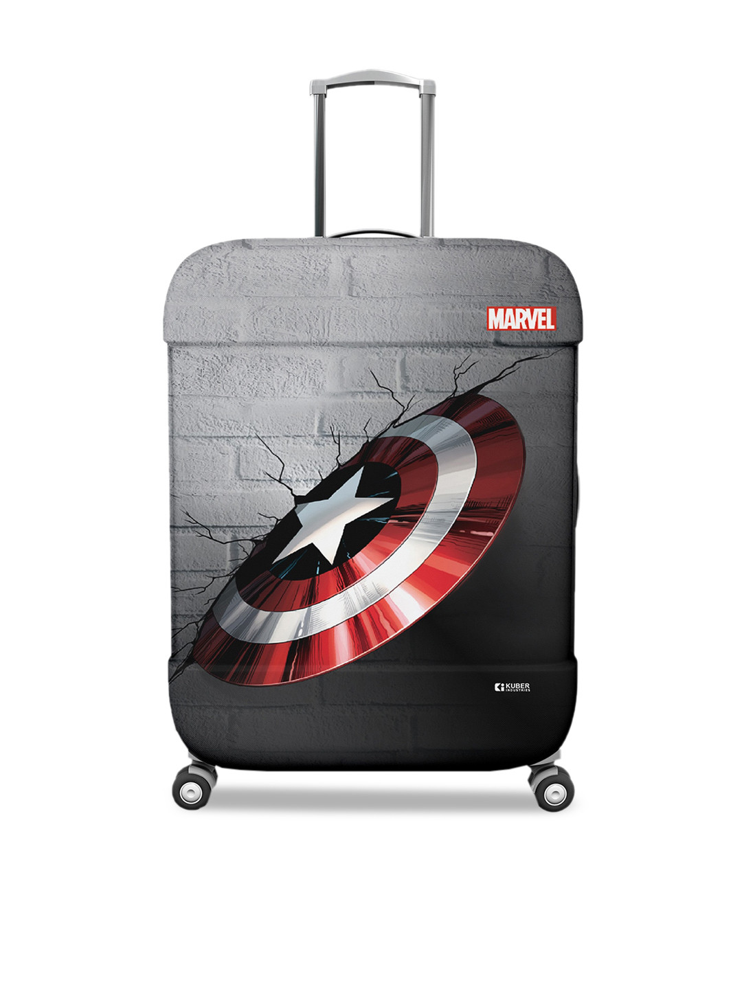 Kuber Industries Marvel Captain America Shield Printed Water Resistance Luggage Cover