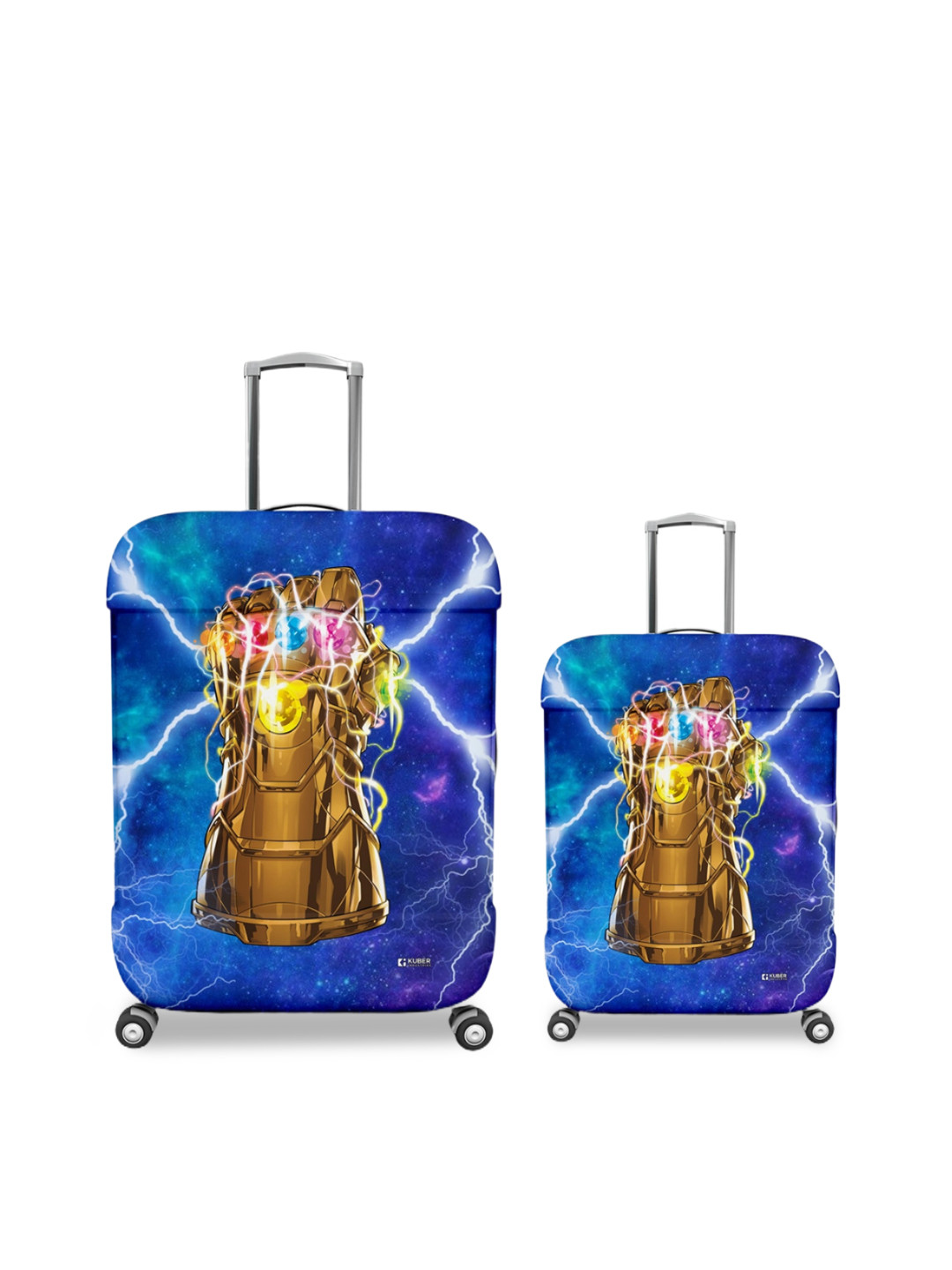 Kuber Industries Set Of 2 Marvel Infinity Gauntlet Printed Water Resistant Luggage Cover