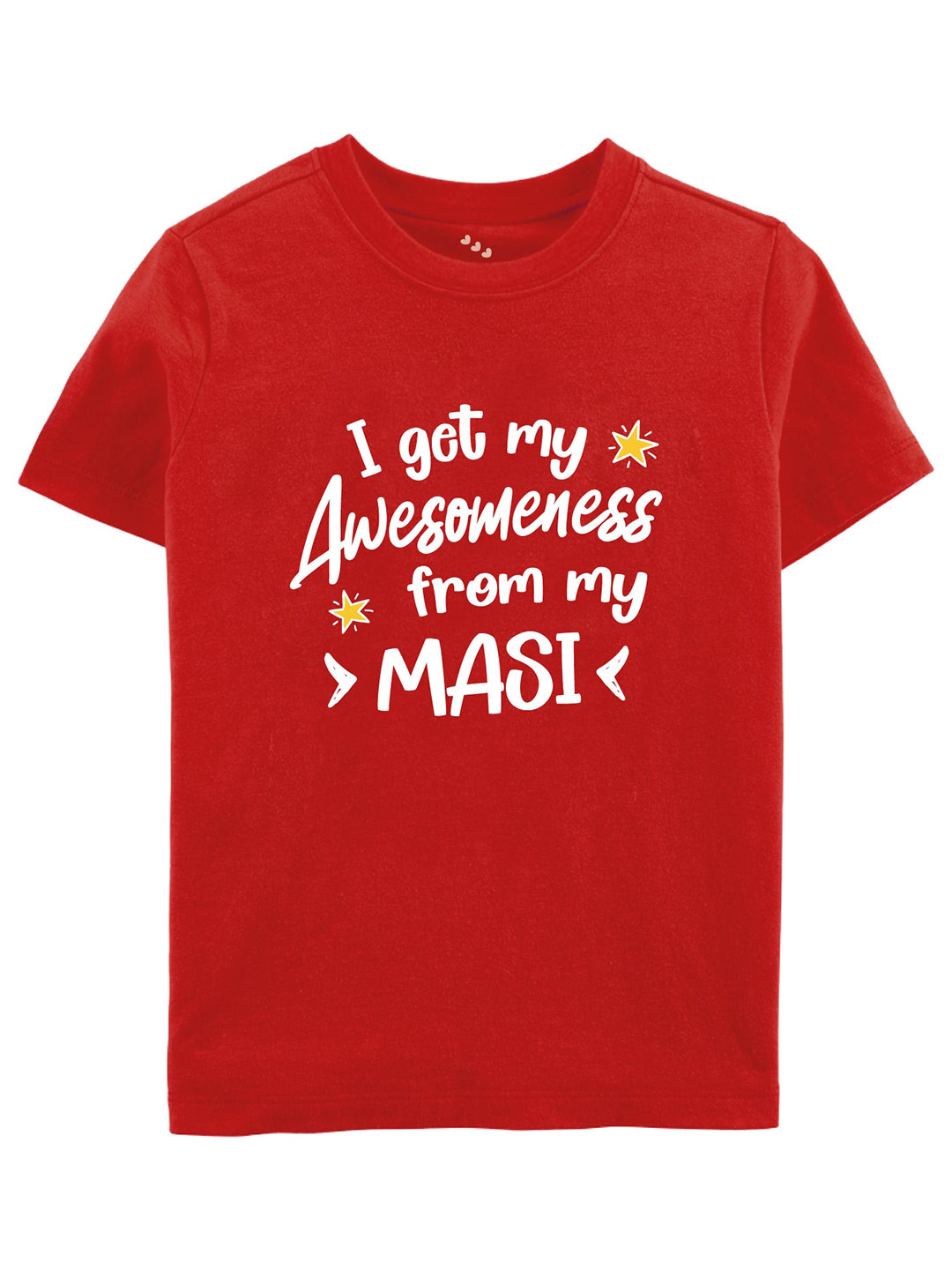 Zeezeezoo Kids I Get My Awesomeness from Masi Printed Pure Cotton T-shirt