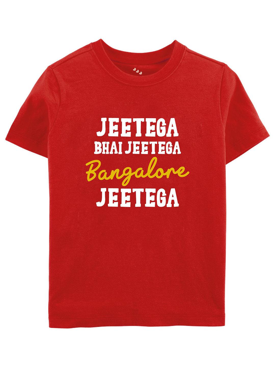 Zeezeezoo Kids Jeetega Bangalore RCB IPL Printed Pure Cotton T-shirt