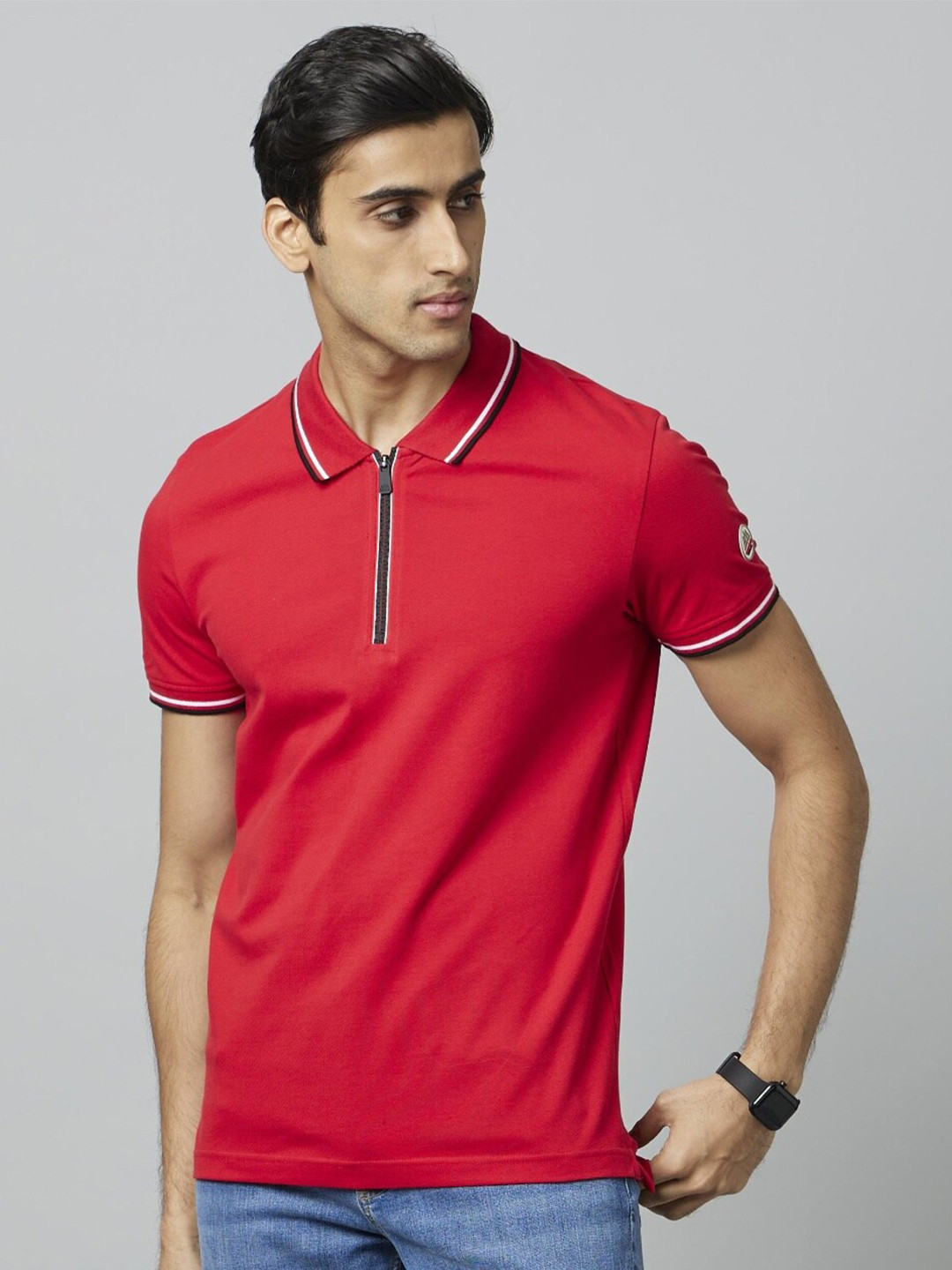 Celio Chamonix Polo Collar Cotton T-shirt