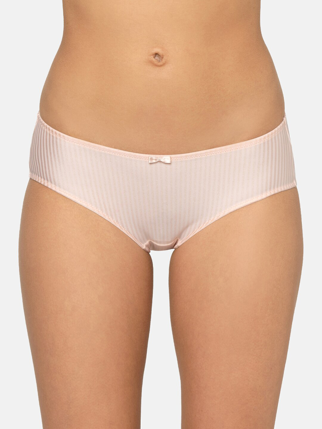 Triumph Women Striped Full Overall Coverage Mid-Rise Hipster Briefs