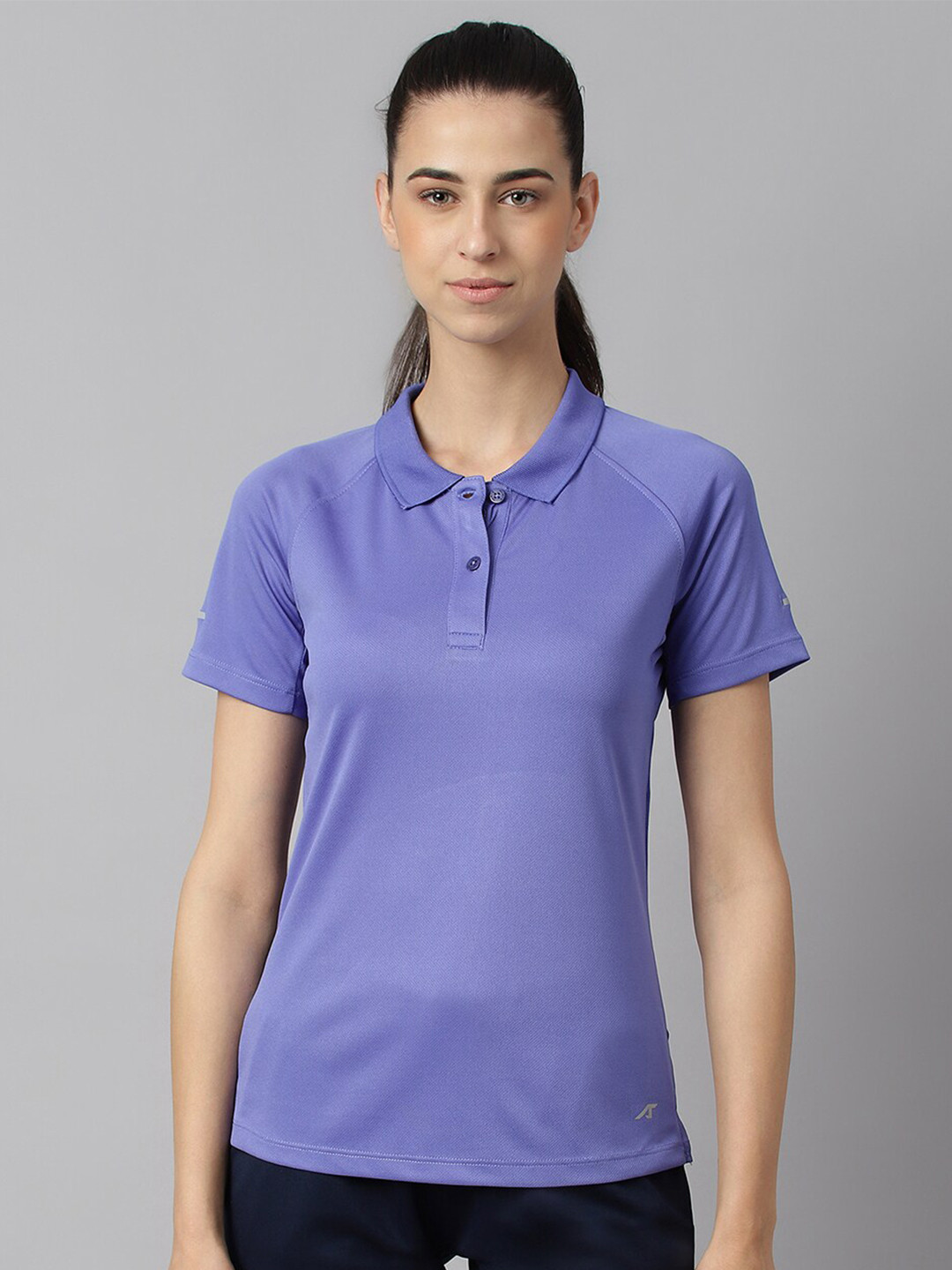 Alcis Women Tech-Fit Anti-Static Soft-Touch Slim-Fit Training Polo T-Shirt