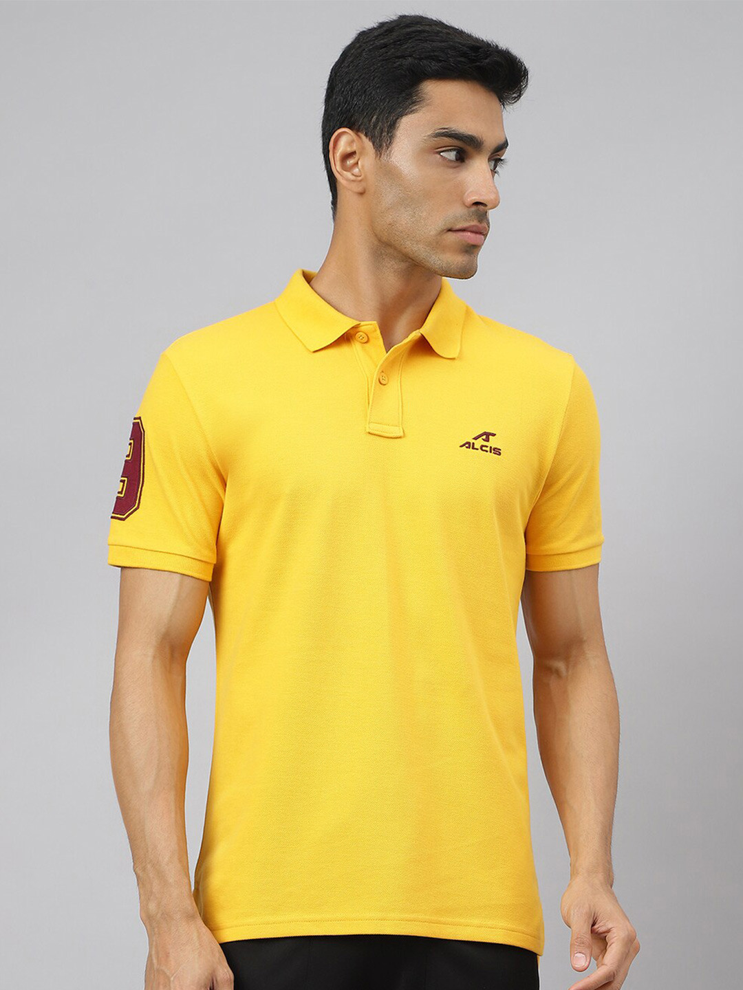 Alcis Men Soft-Touch Regular-Fit Varsity Athleisure Polo T-Shirt