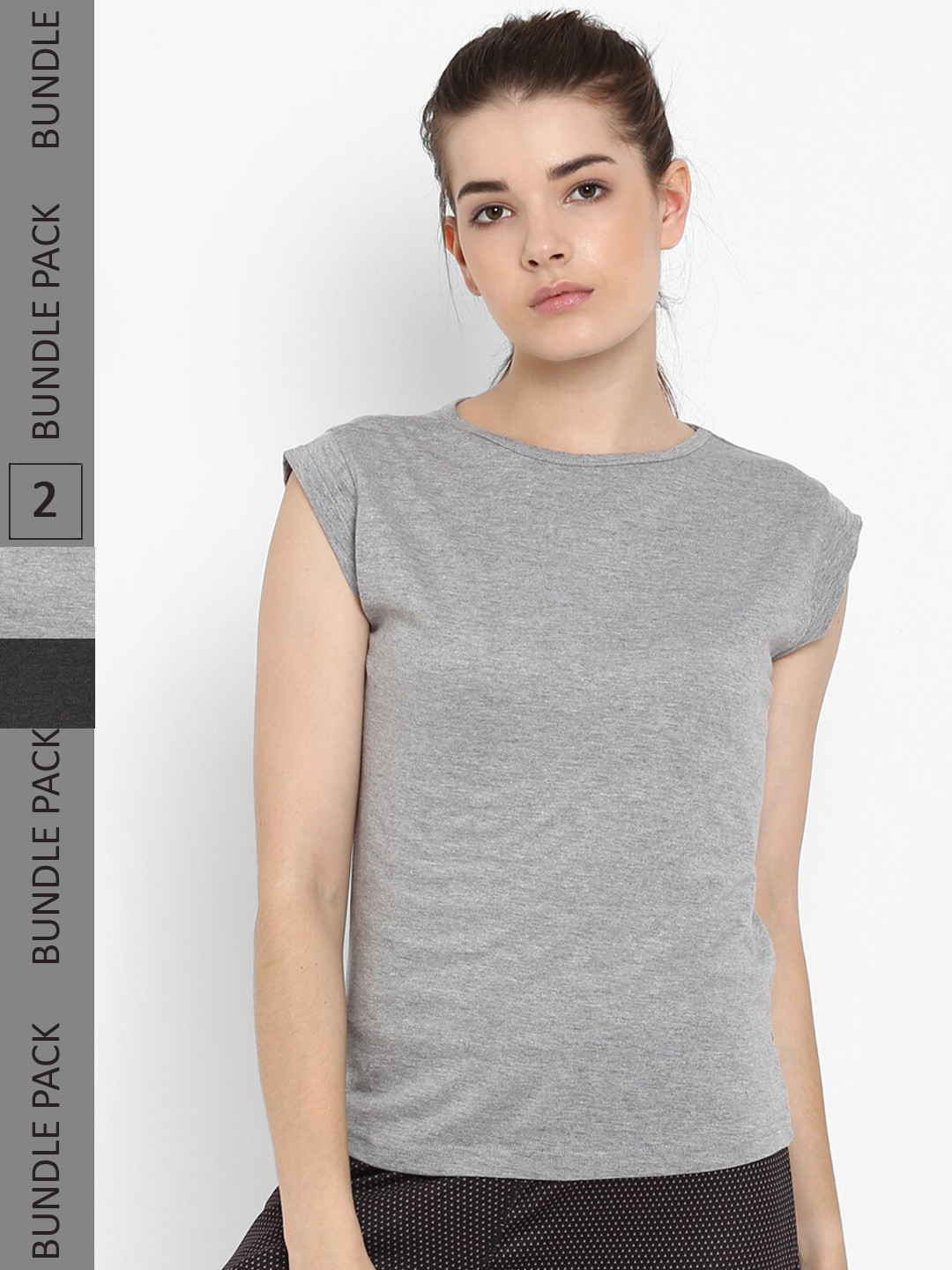 appulse Pack Of 2 Cap Sleeves Cotton Running Sports T-shirt