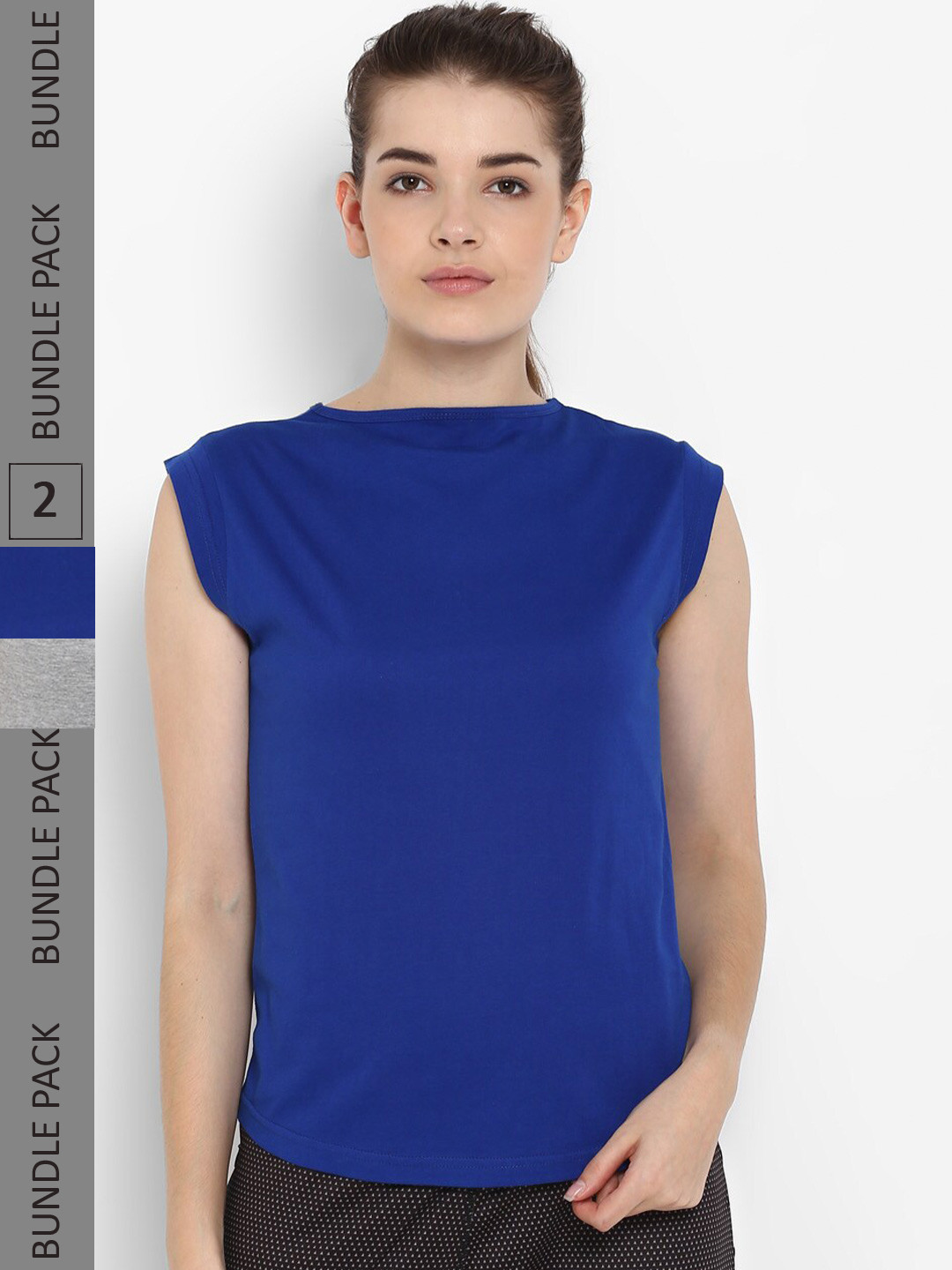 appulse Pack Of 2 Cap Sleeves Cotton Running Sports T-shirt
