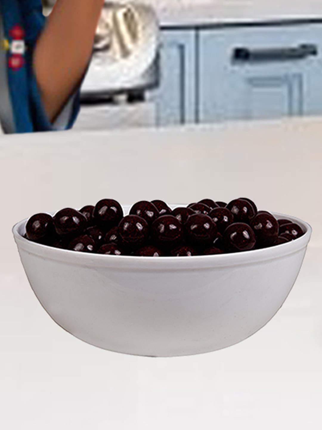 Kuber Industries White 6 Pieces Dishwasher Safe Serving Bowls 1.5L Each