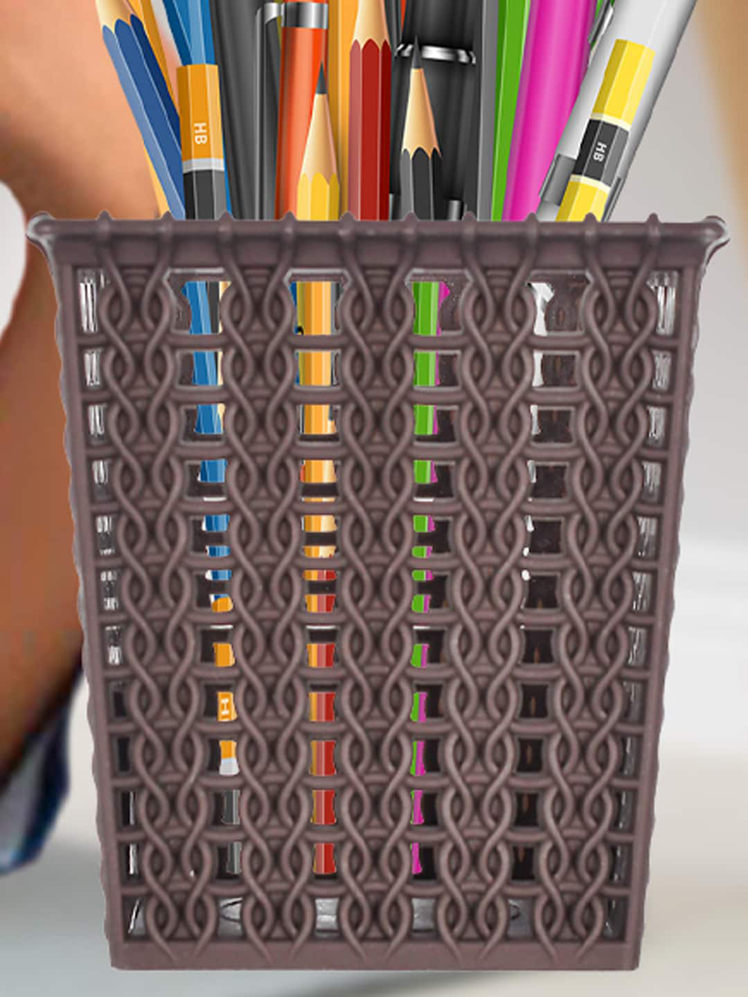 Kuber Industries Pack Of 4 Plastic Pen Holder