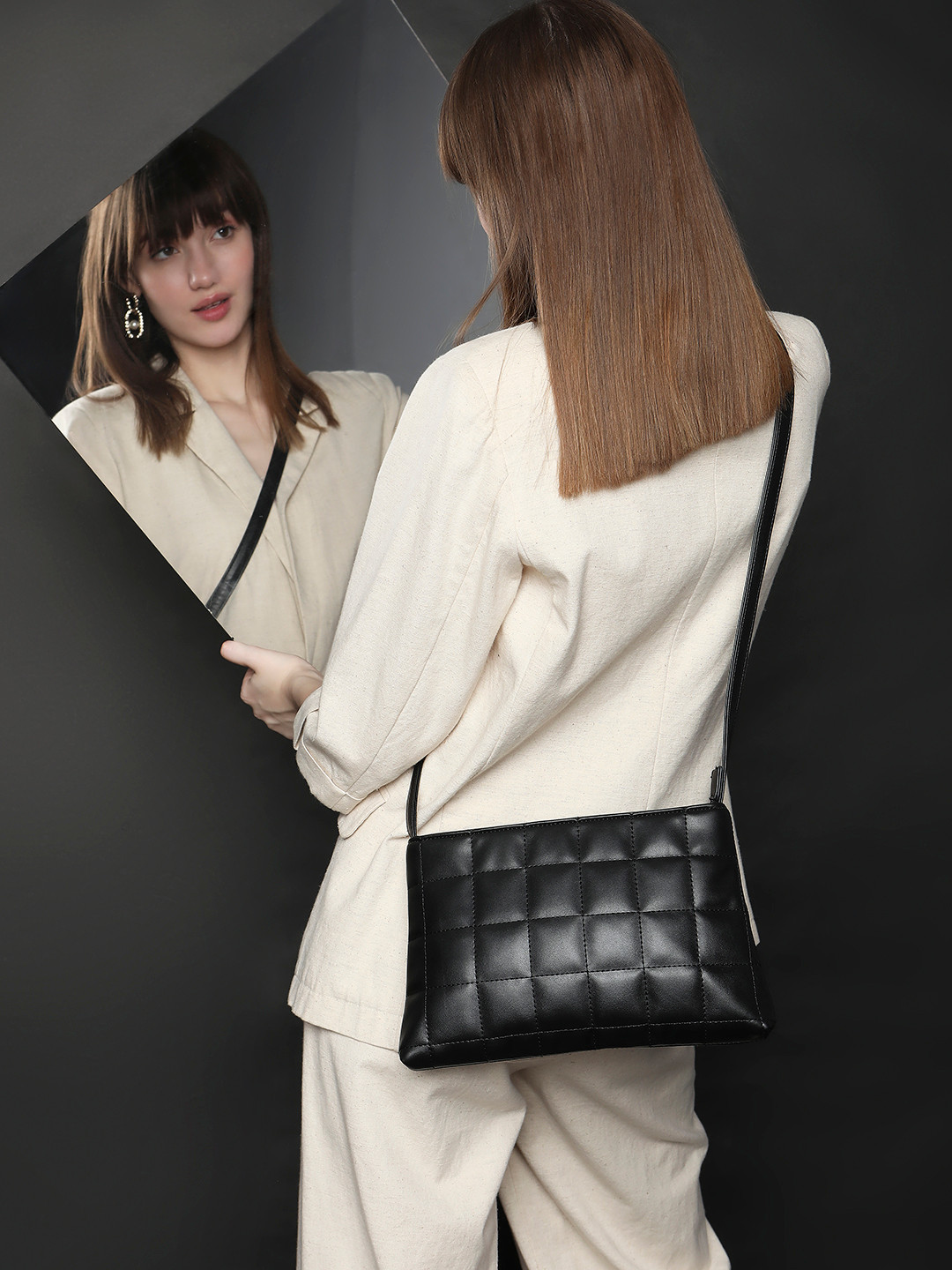 Vero Moda Structured Sling Bag With Quilted