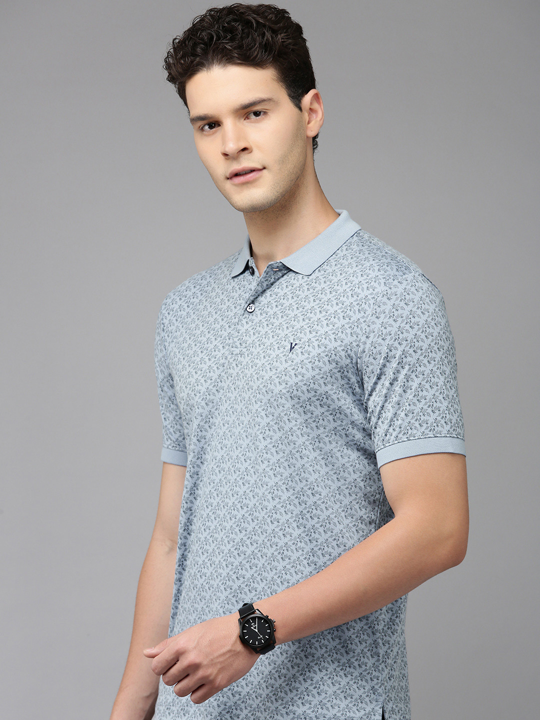 Van Heusen Tropical Printed Polo Collar T-shirt