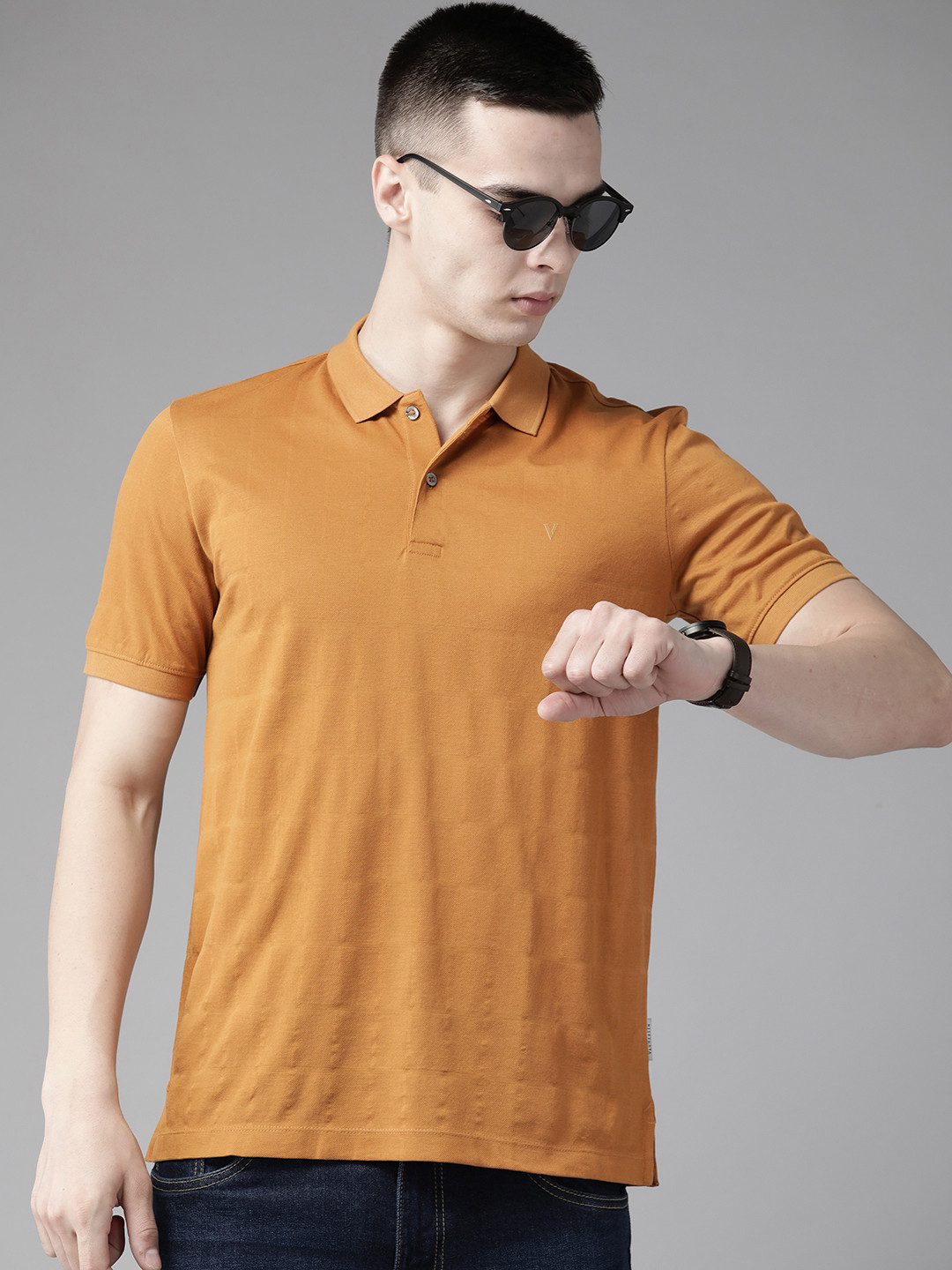 Van Heusen Polo Collar Pure Cotton Slim Fit T-shirt