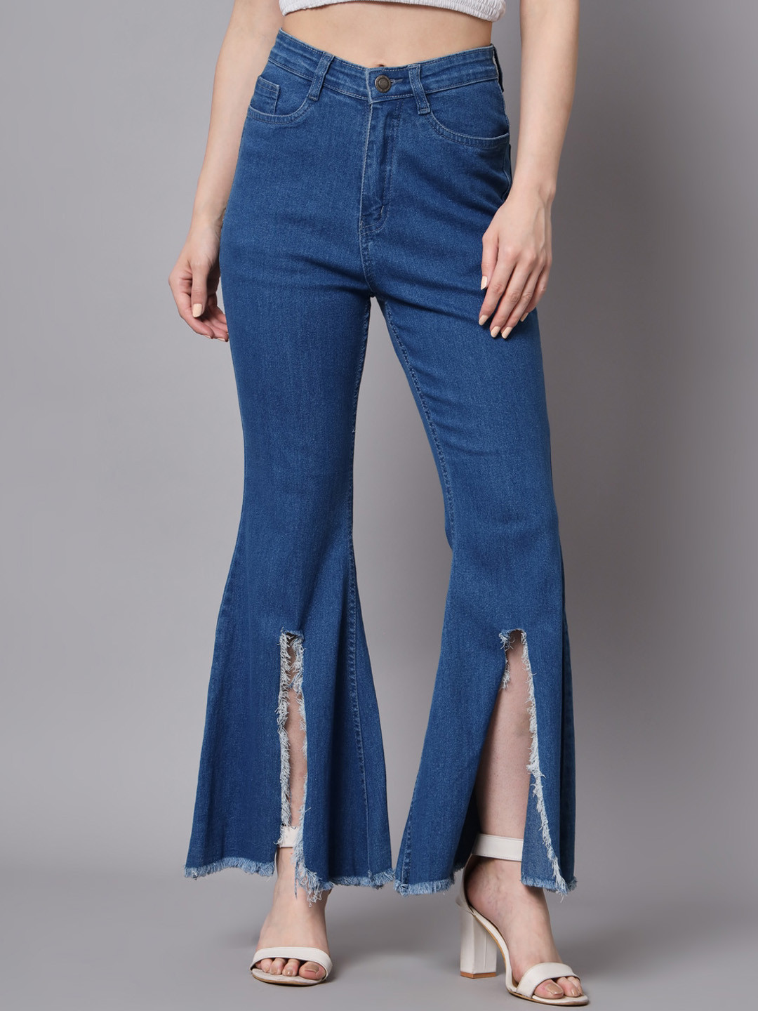 The Dry State Women Bootcut High-Rise Stretchable Cotton Jeans