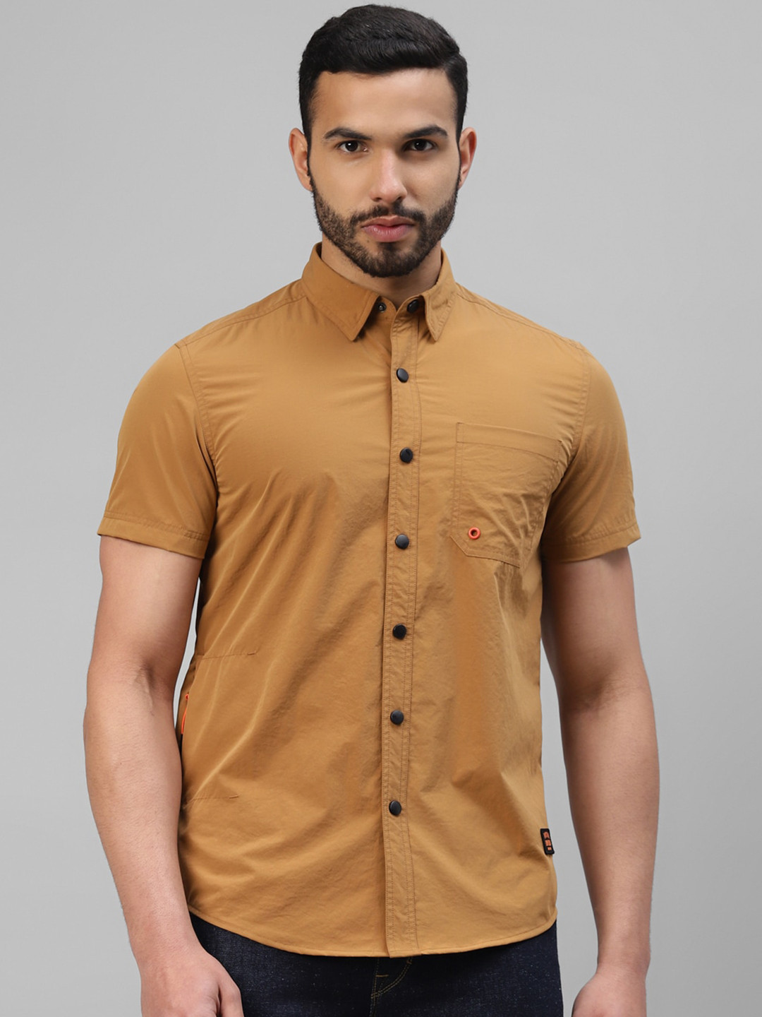 Royal Enfield Spread Collar Slim Fit Casual Shirt