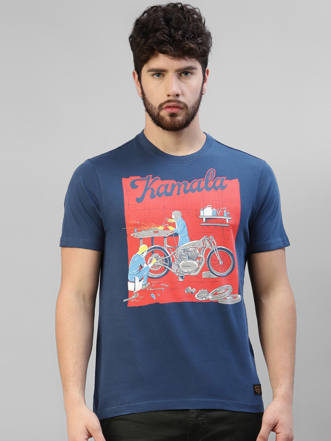 Royal Enfield Graphic Printed Pure Cotton T-shirt