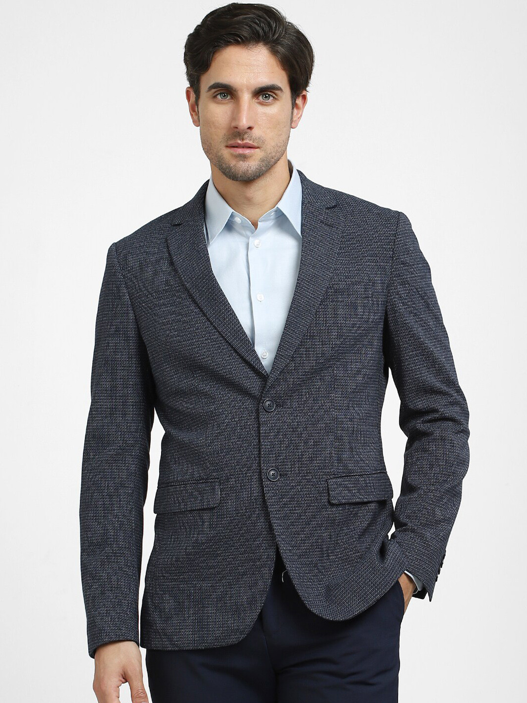 SELECTED Self-Design Single-Breasted Slim-Fit Formal Blazer
