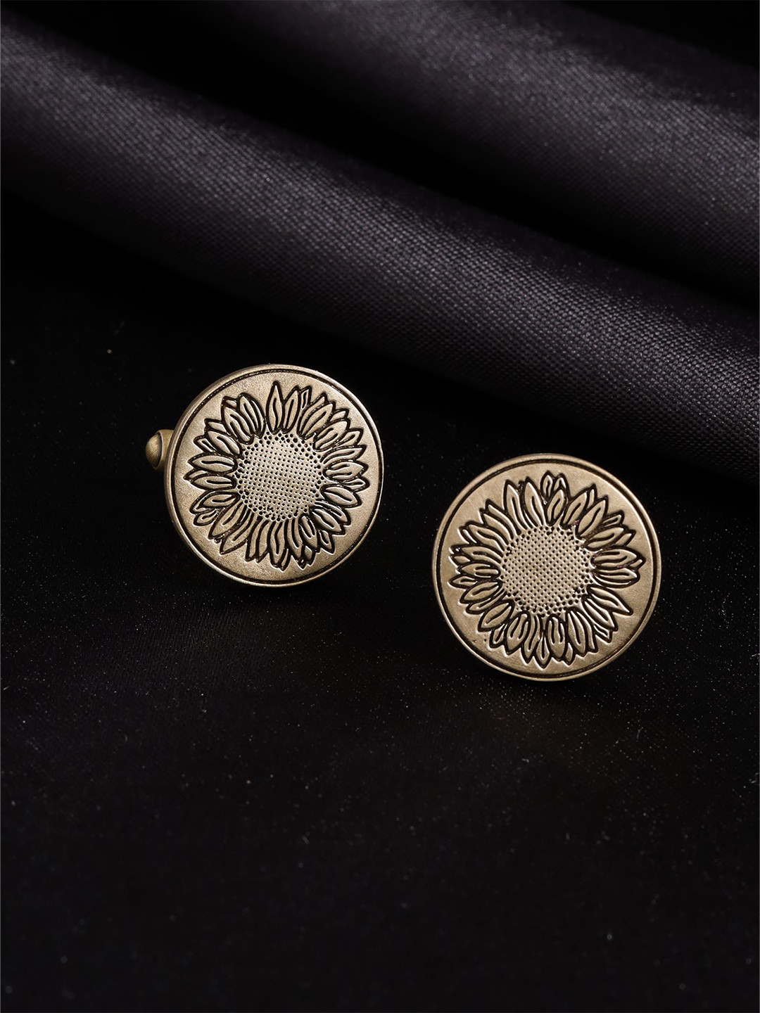 COSA NOSTRAA Quirky Sunflower Glitter Cufflink