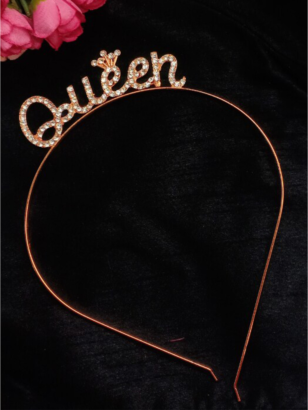 FEMMIBELLA Women Rose Gold Plated Embellished Hairband