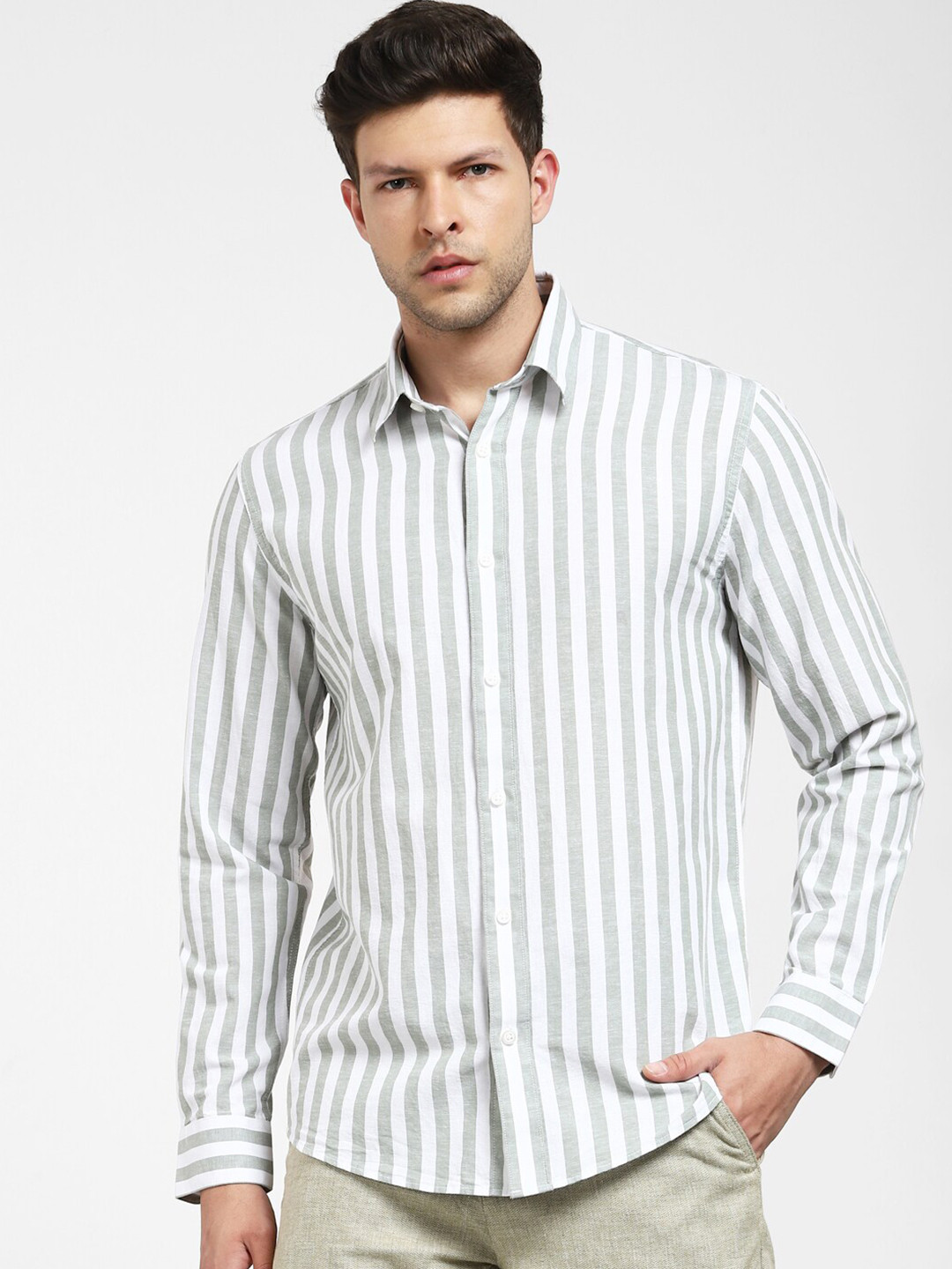 SELECTED Opaque Striped Casual Shirt