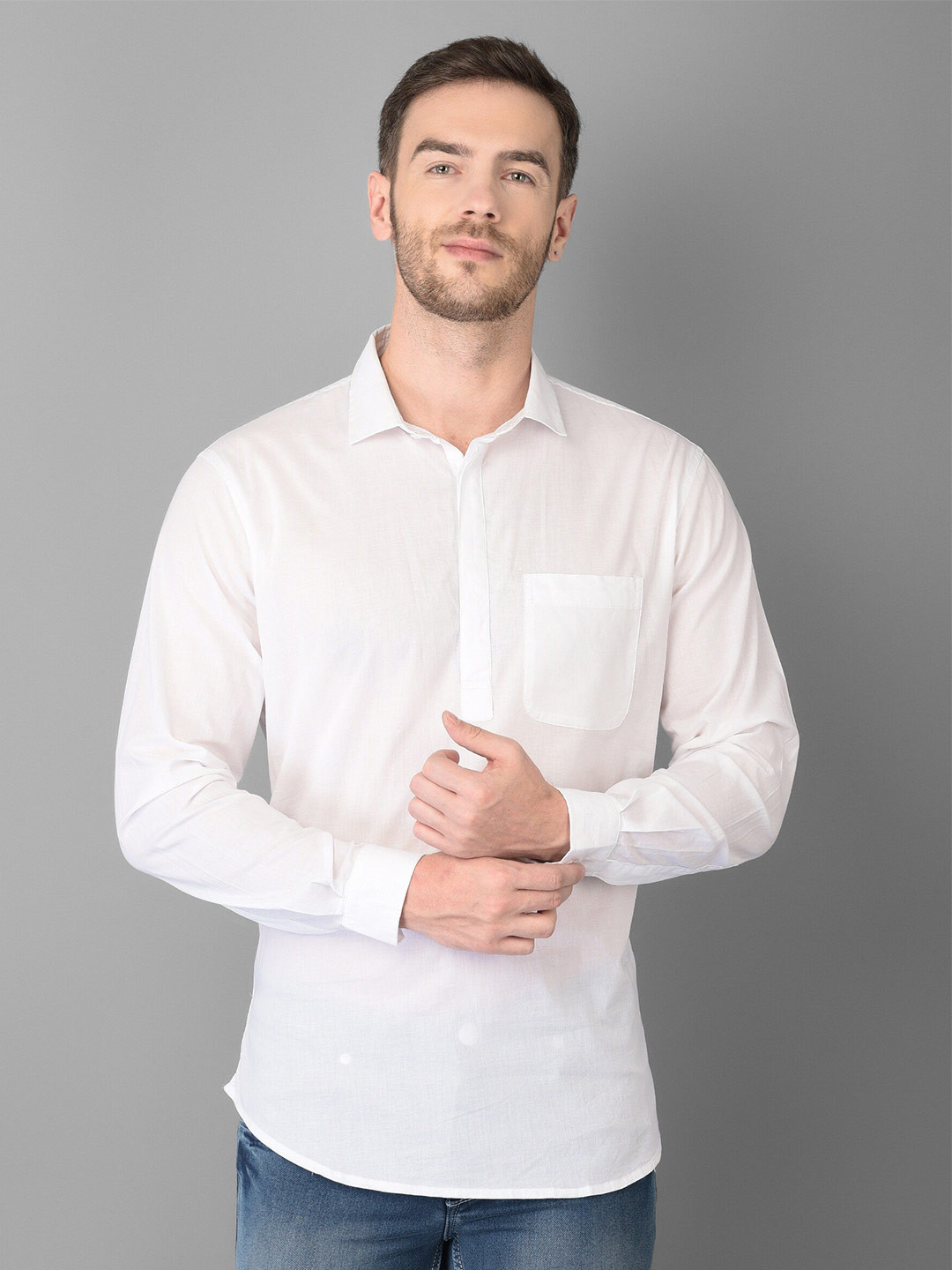 Canary London Smart Slim Fit Opaque Cotton Casual Shirt