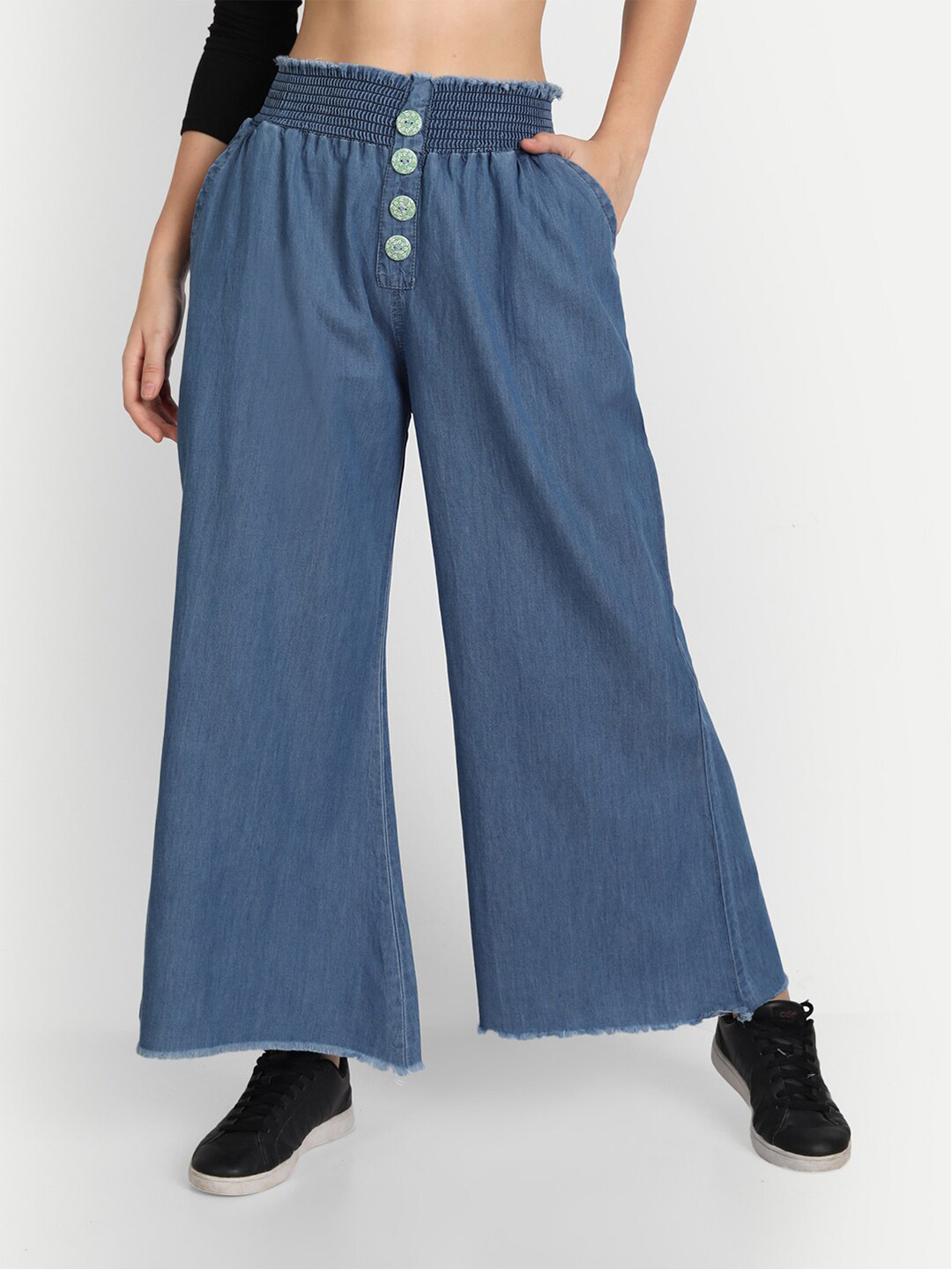 AngelFab Women Denim Palazzos