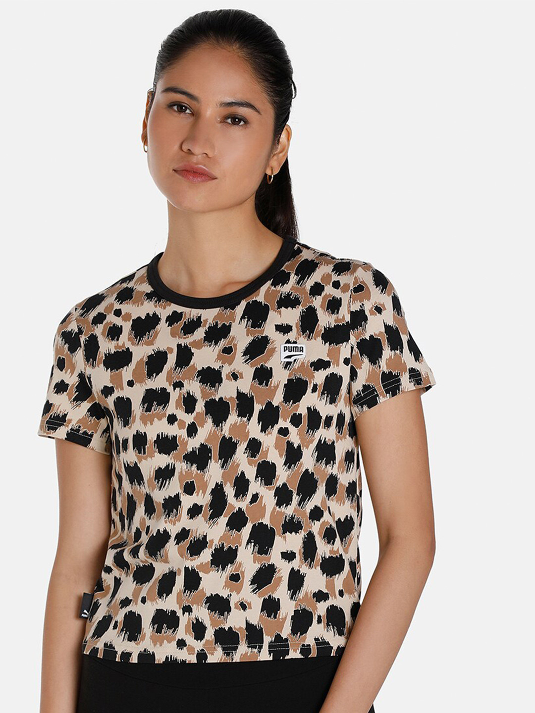 Puma DOWNTOWN Printed Slim-Fit Cotton T-Shirt