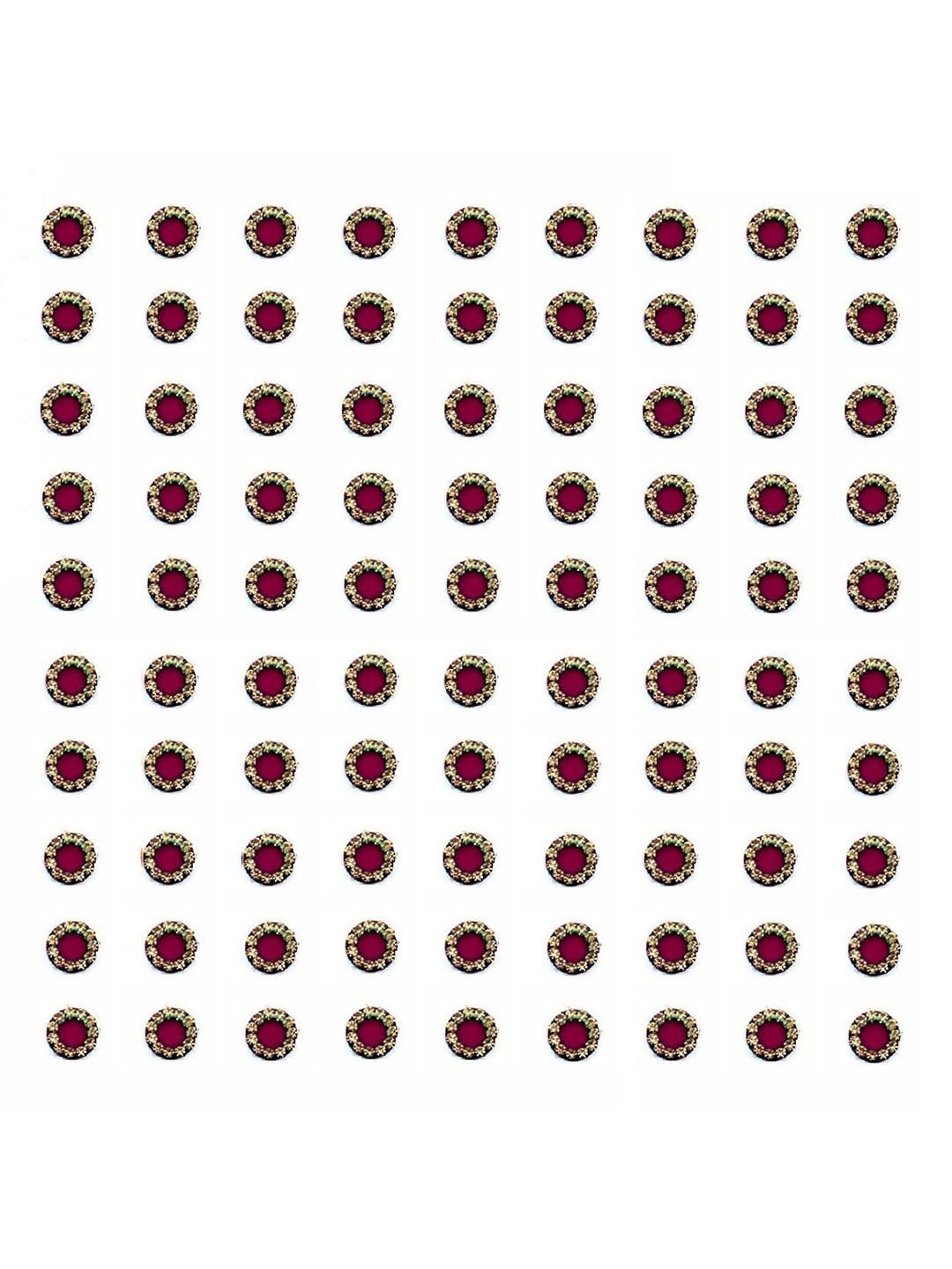 VAMA Women Maroon Stone Sindoor Bindis Sticker