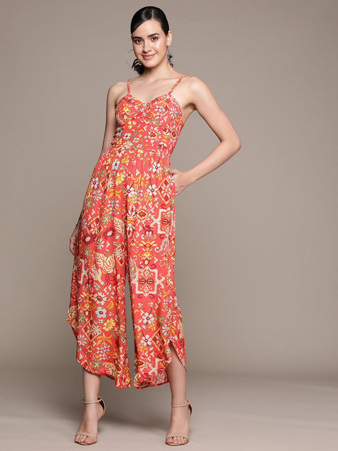 Label Ritu Kumar Printed Basic Jumpsuit