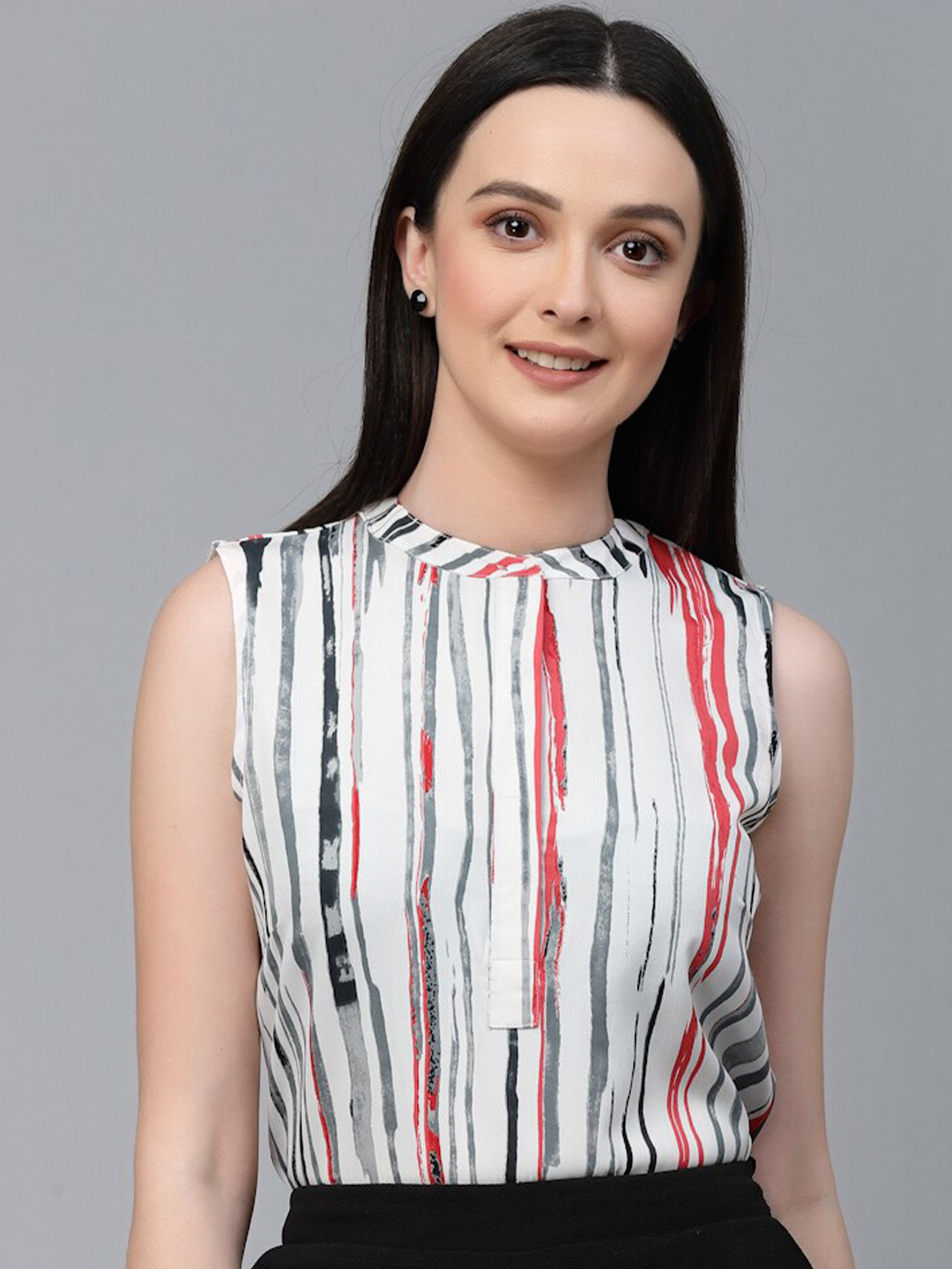 Style Quotient Striped Sleeveless Top