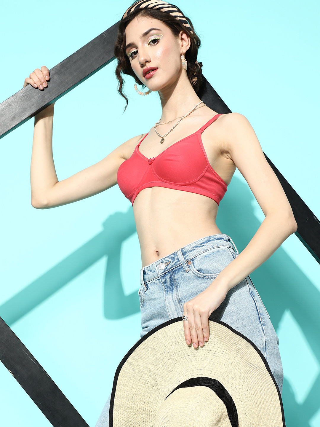 DressBerry Coral Full Coverage Lightly Padded Bra - MGLITE-04