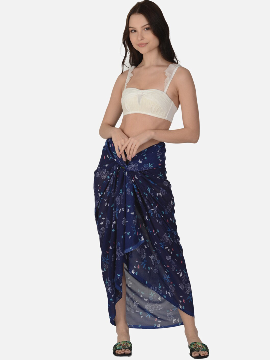 mod & shy Floral Printed Wrap-around Sarong