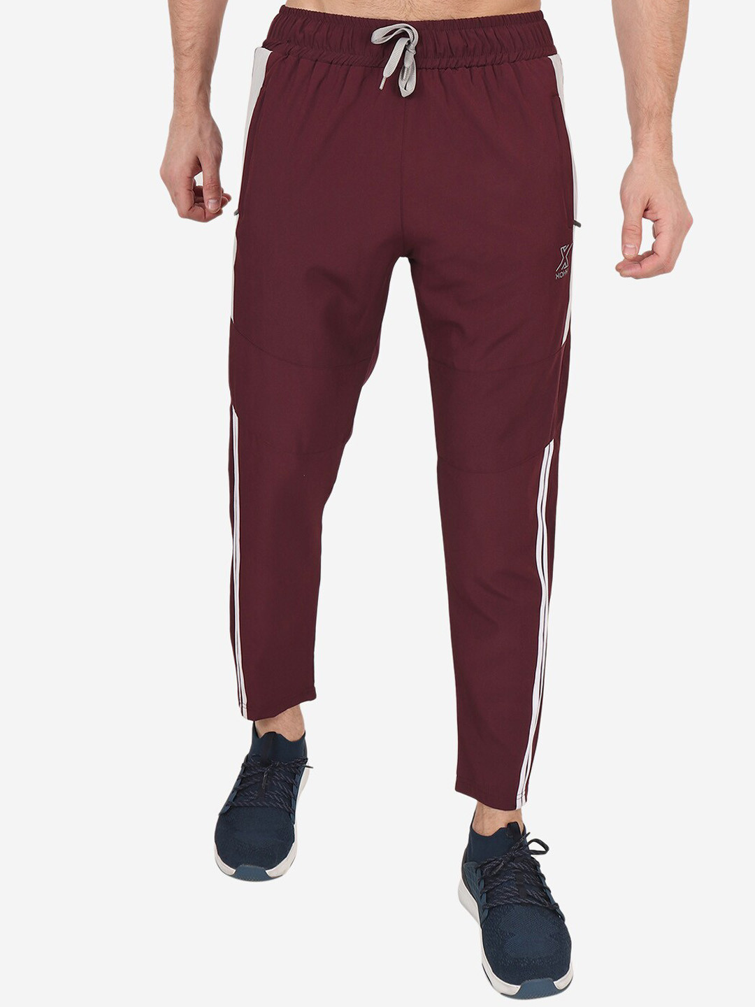 Xohy Men Mid-Rise Cotton Lycra Colourblocked Track Pants