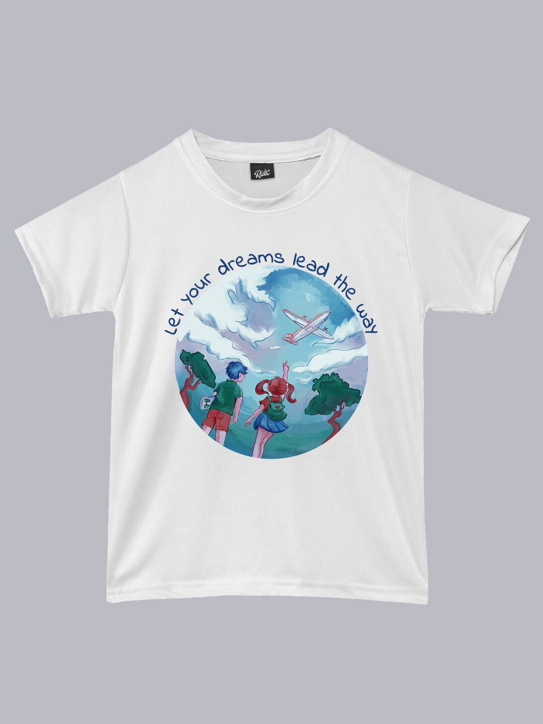 RISH Boys Graphic Printed Dry-Fit Technology Loose Fit T-Shirt